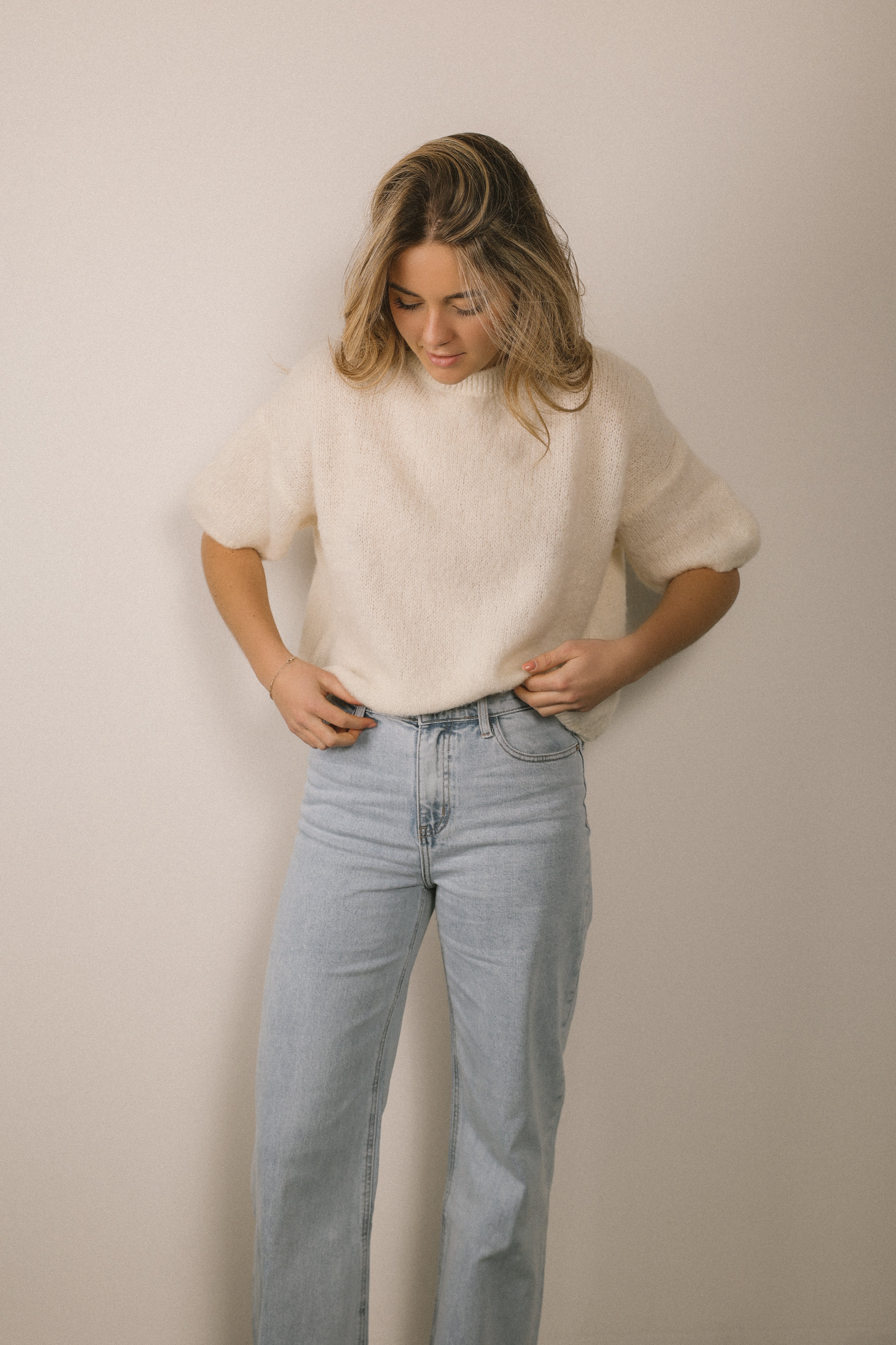 MOHAIR SAAR KNIT OFF-WHITE