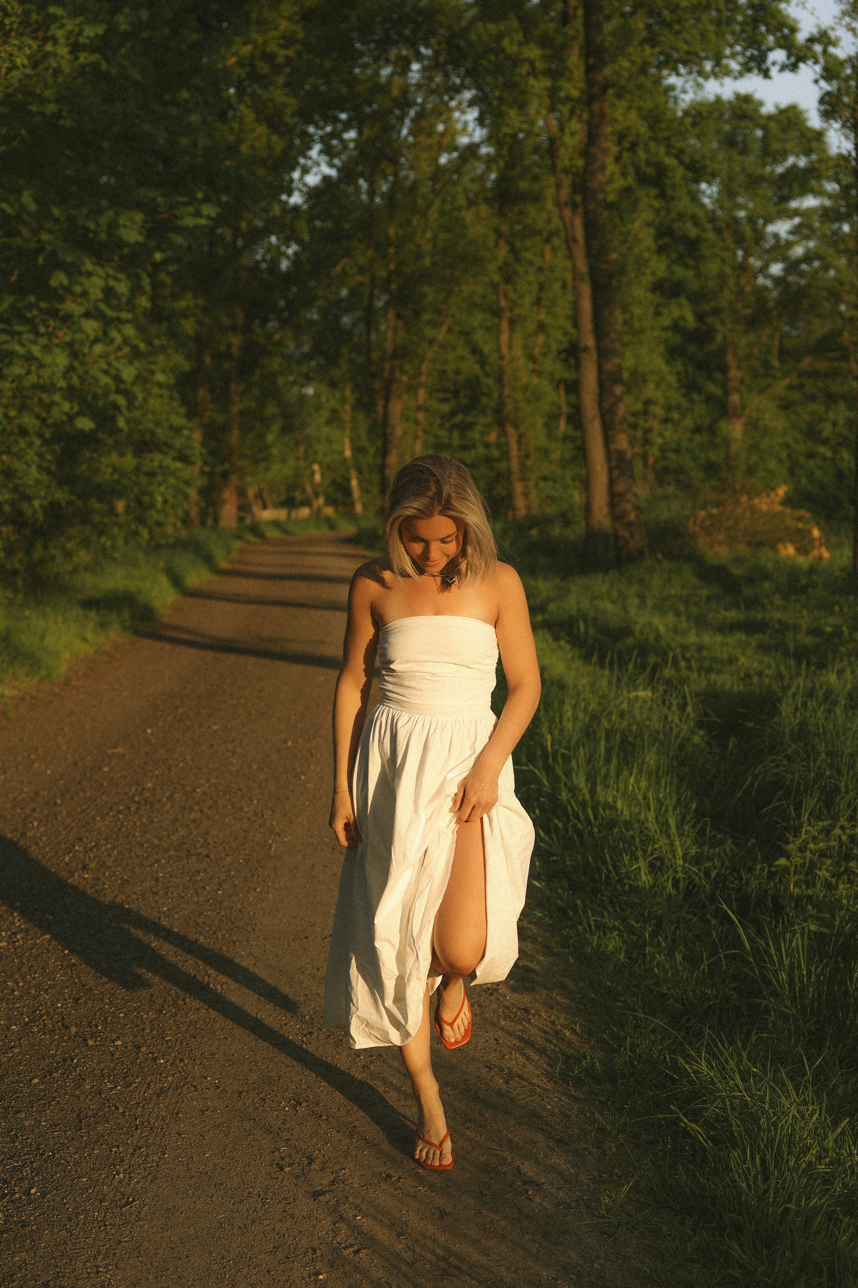STRAPLESS MAXI DRESS WHITE