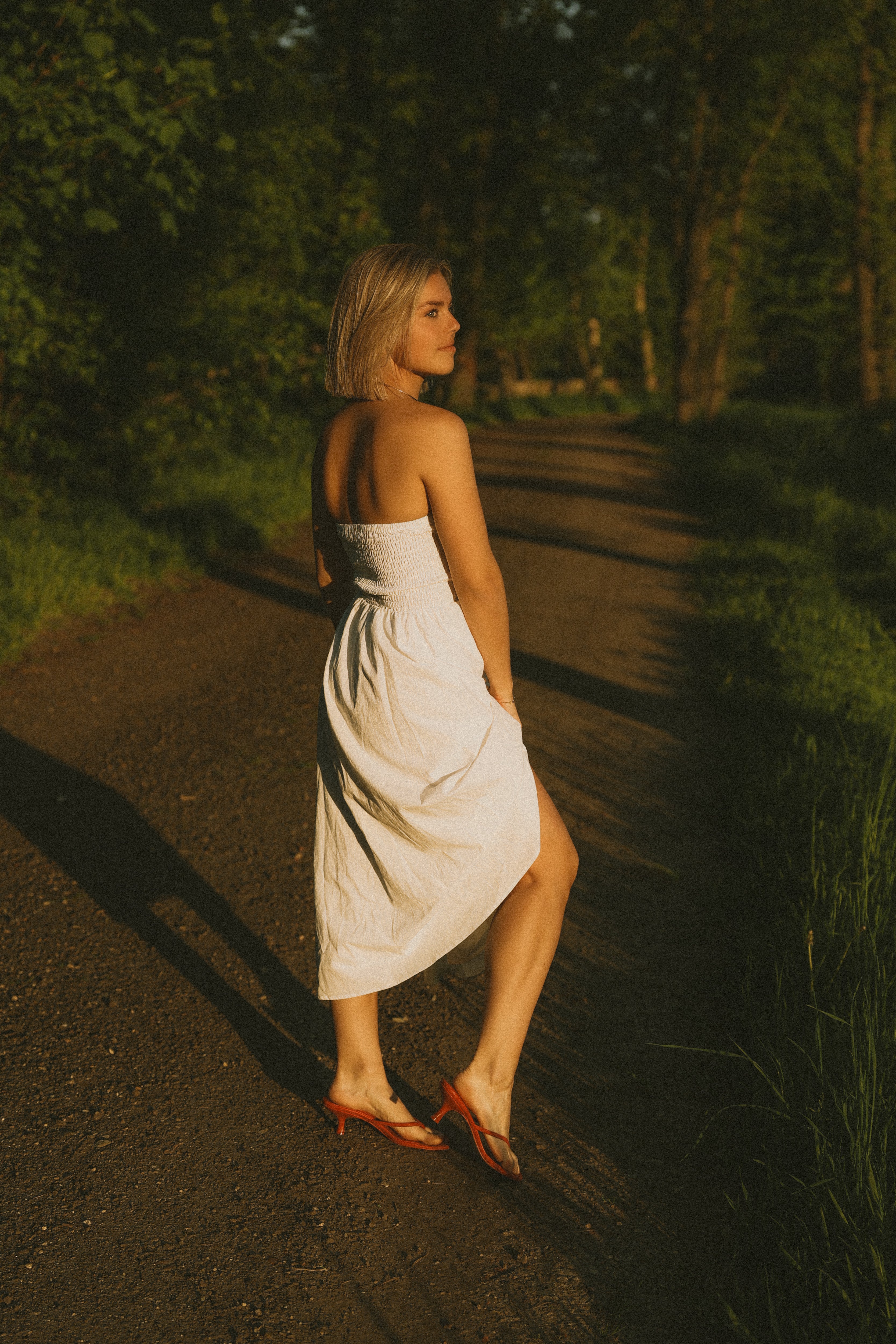 STRAPLESS MAXI DRESS WHITE