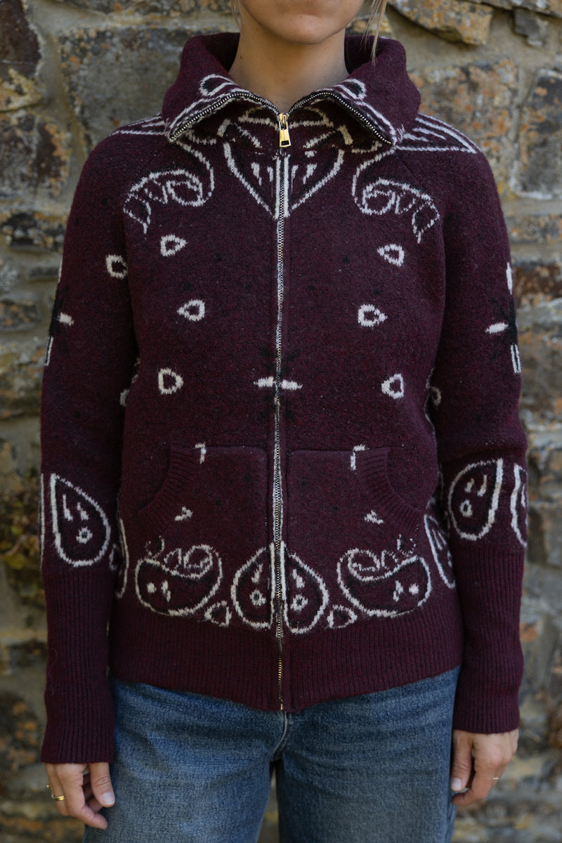 ZOÉ CARDIGAN BURGUNDY