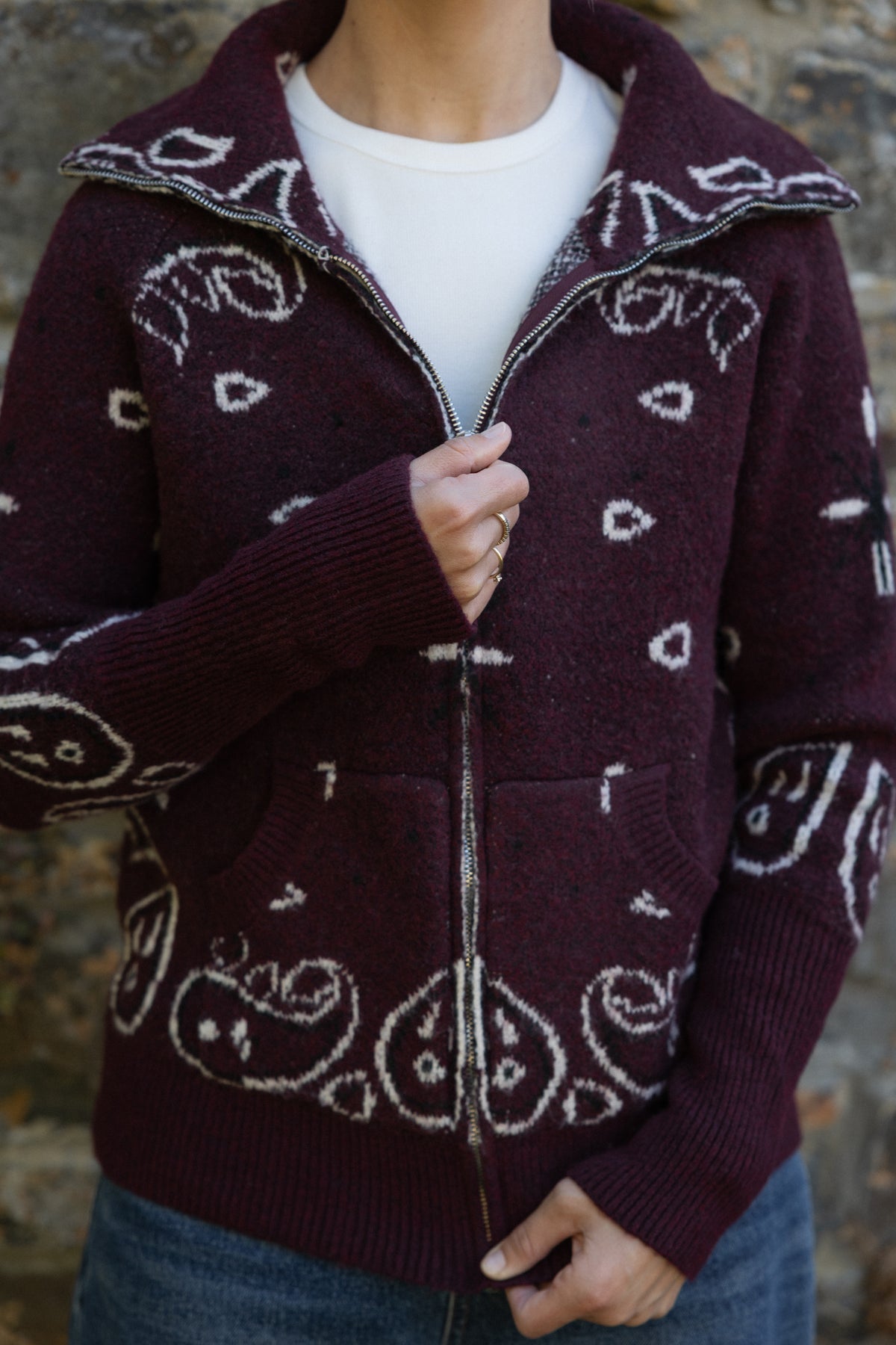 ZOÉ CARDIGAN BURGUNDY