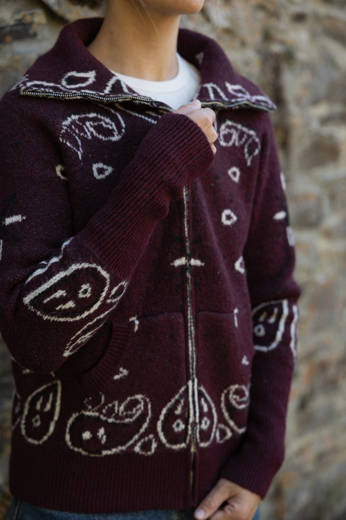 ZOÉ CARDIGAN BURGUNDY