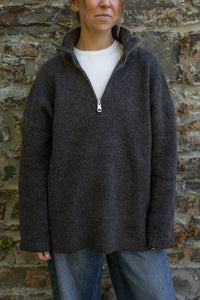 OVERSIZED ZIPPER CHOCO