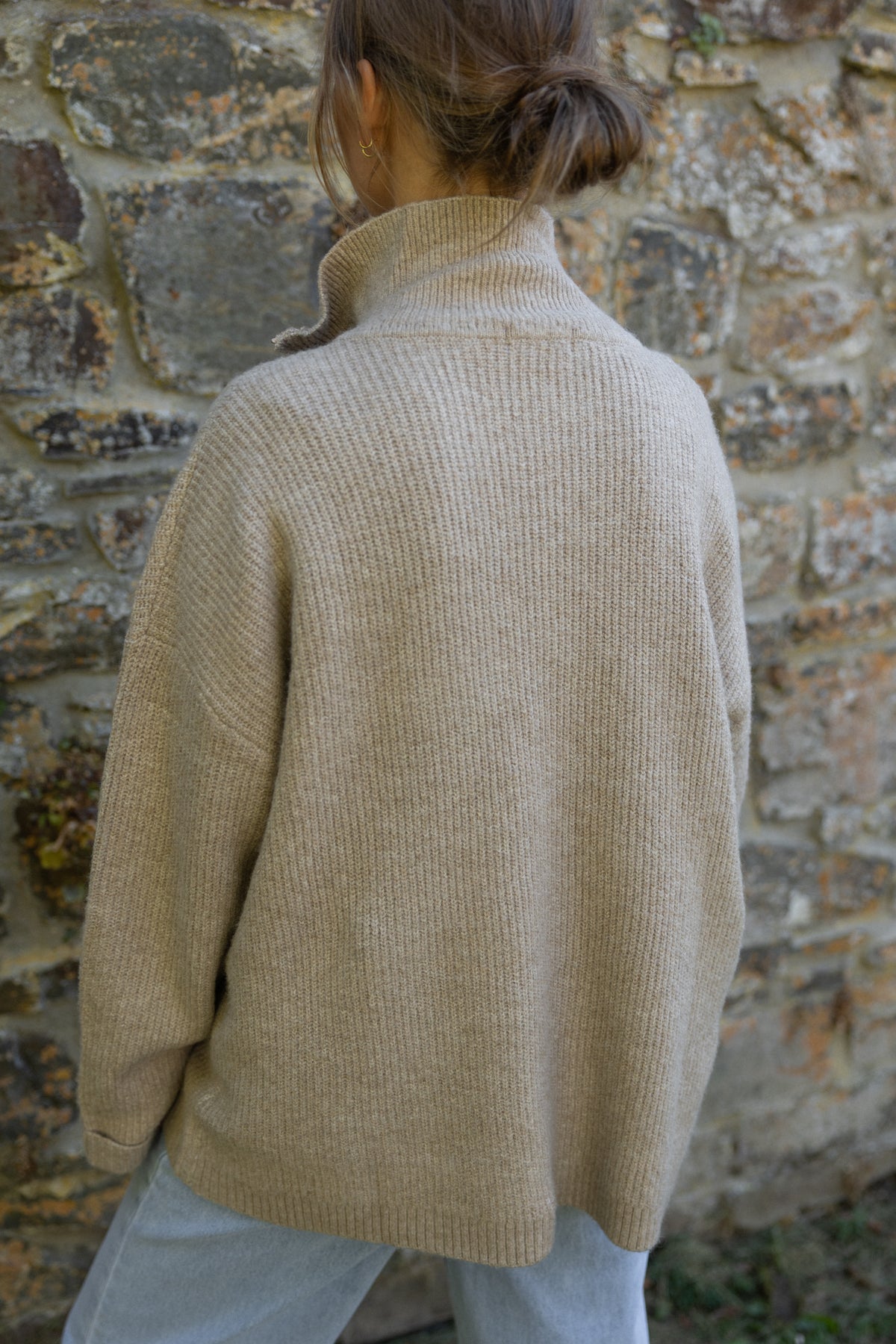 OVERSIZED ZIPPER TAUPE