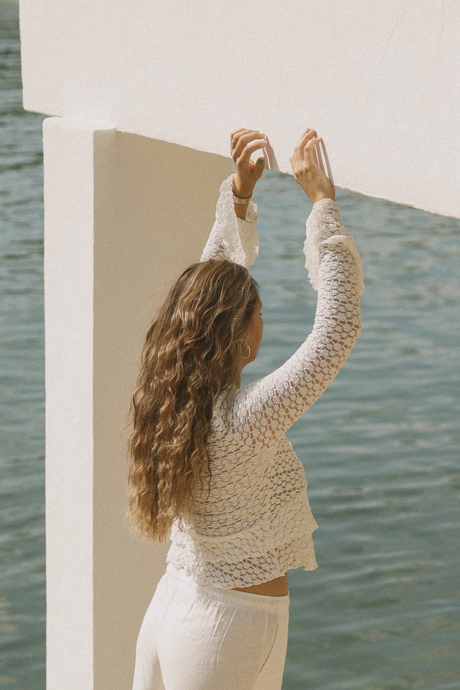 CROCHET TOP OFF-WHITE
