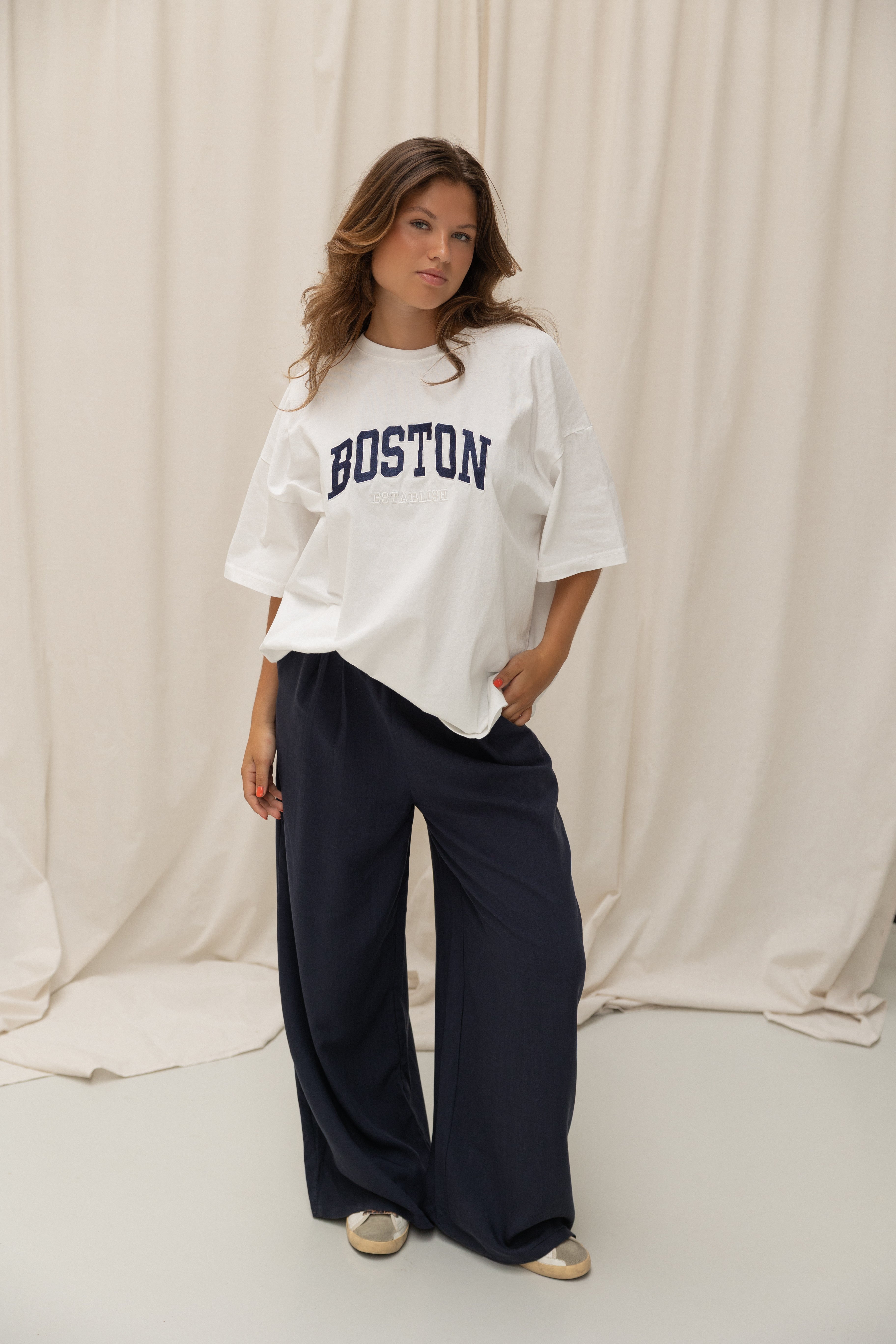 WIDE JANE PANTS NAVY