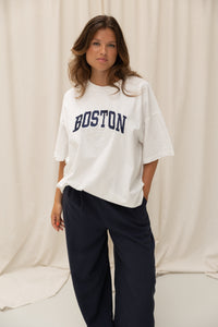 OVERSIZED BOSTON TEE WHITE