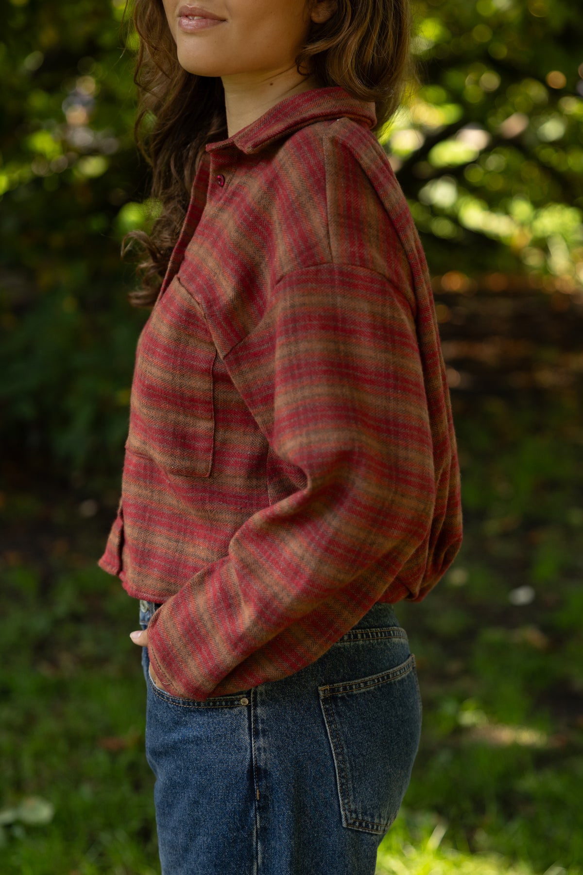 CHECKED NELLIE BLOUSE RED