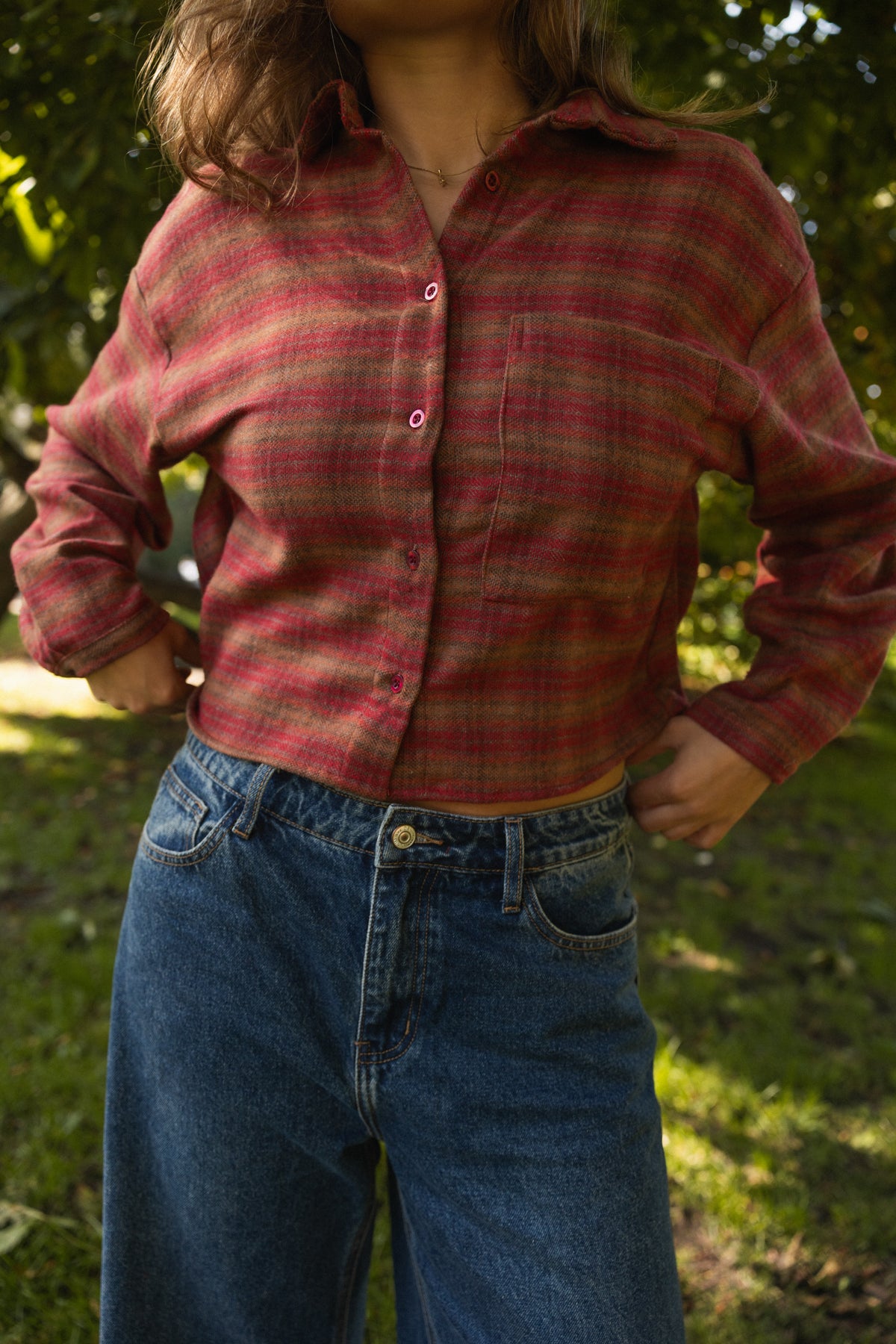 CHECKED NELLIE BLOUSE RED