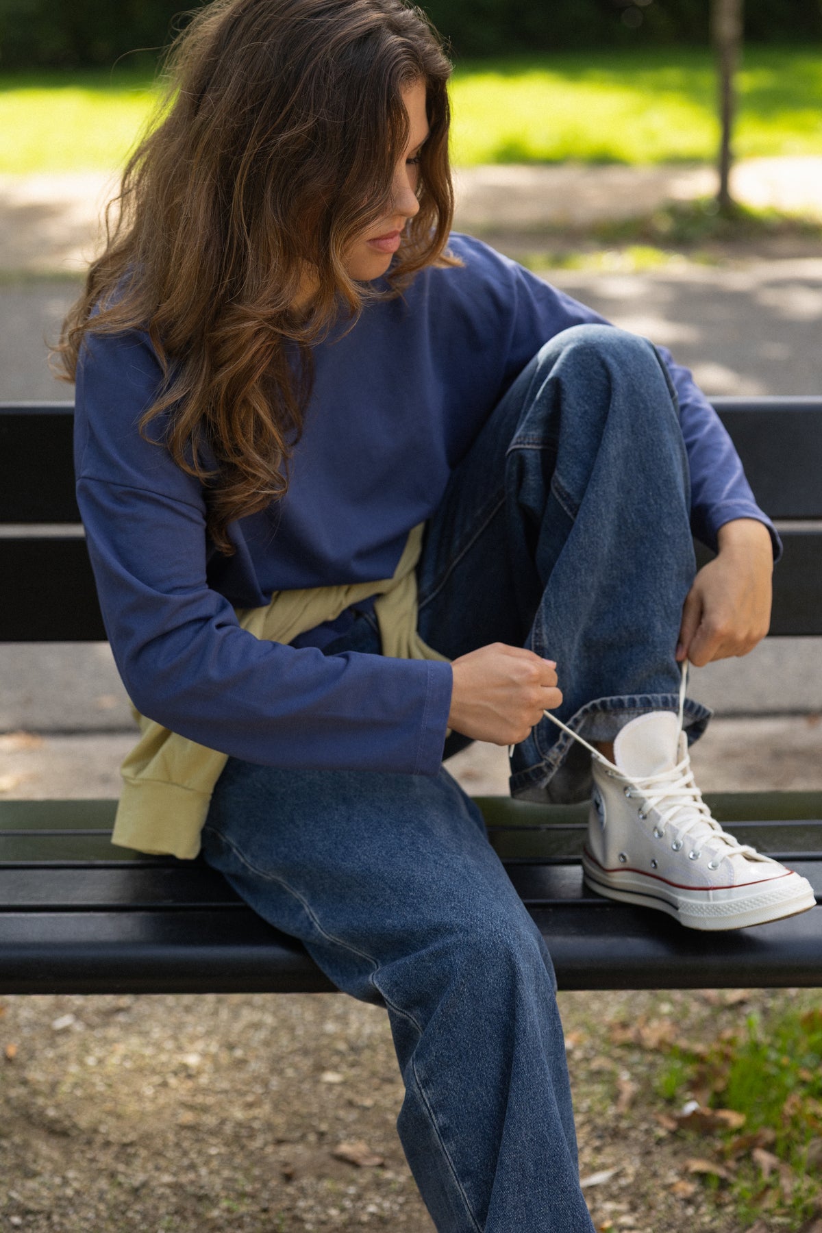 CROPPED BASIC LONGSLEEVE MARINE