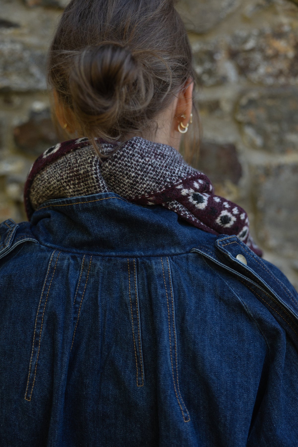 ZOÉ SCARF BURGUNDY