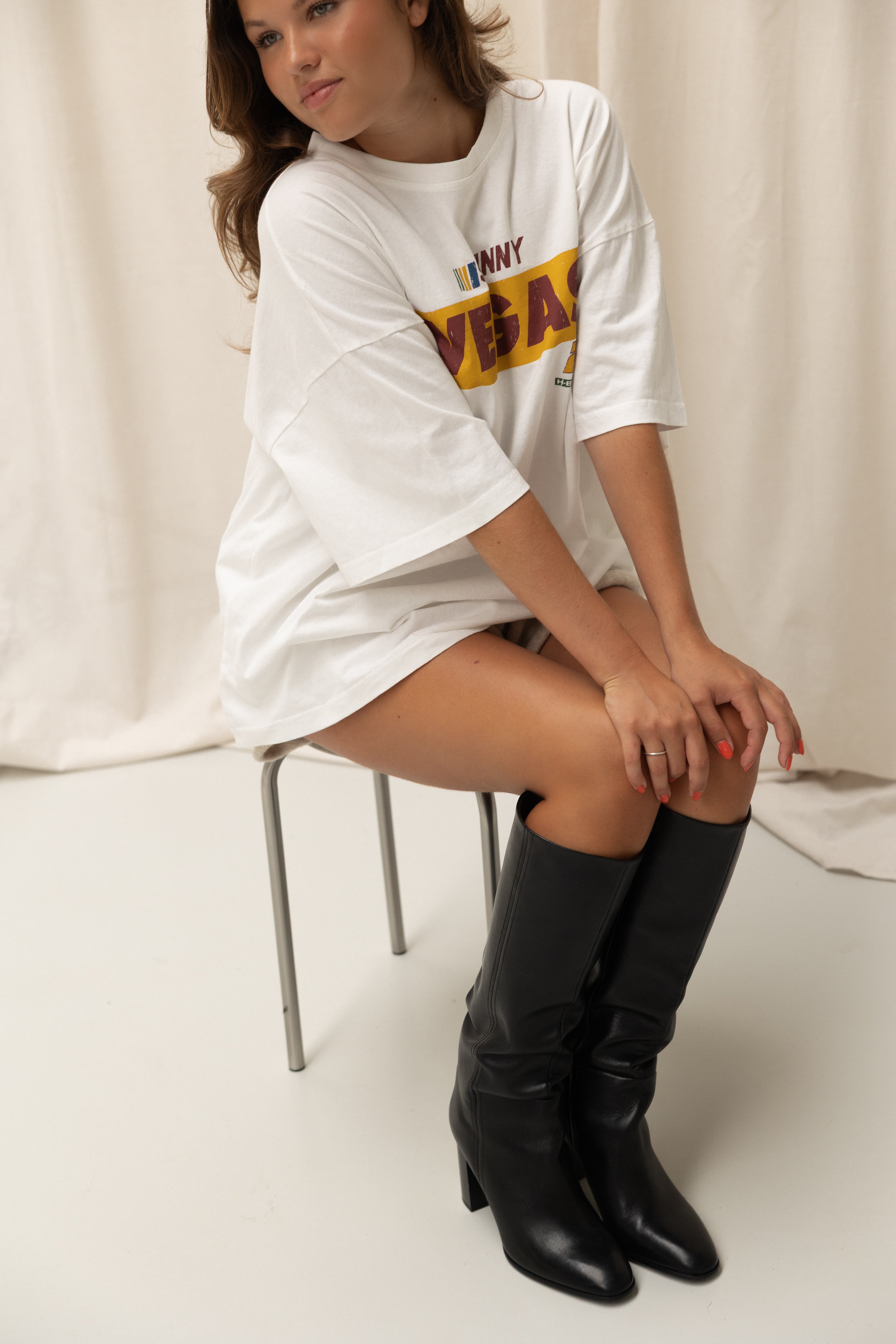 OVERSIZED VEGAS TEE WHITE