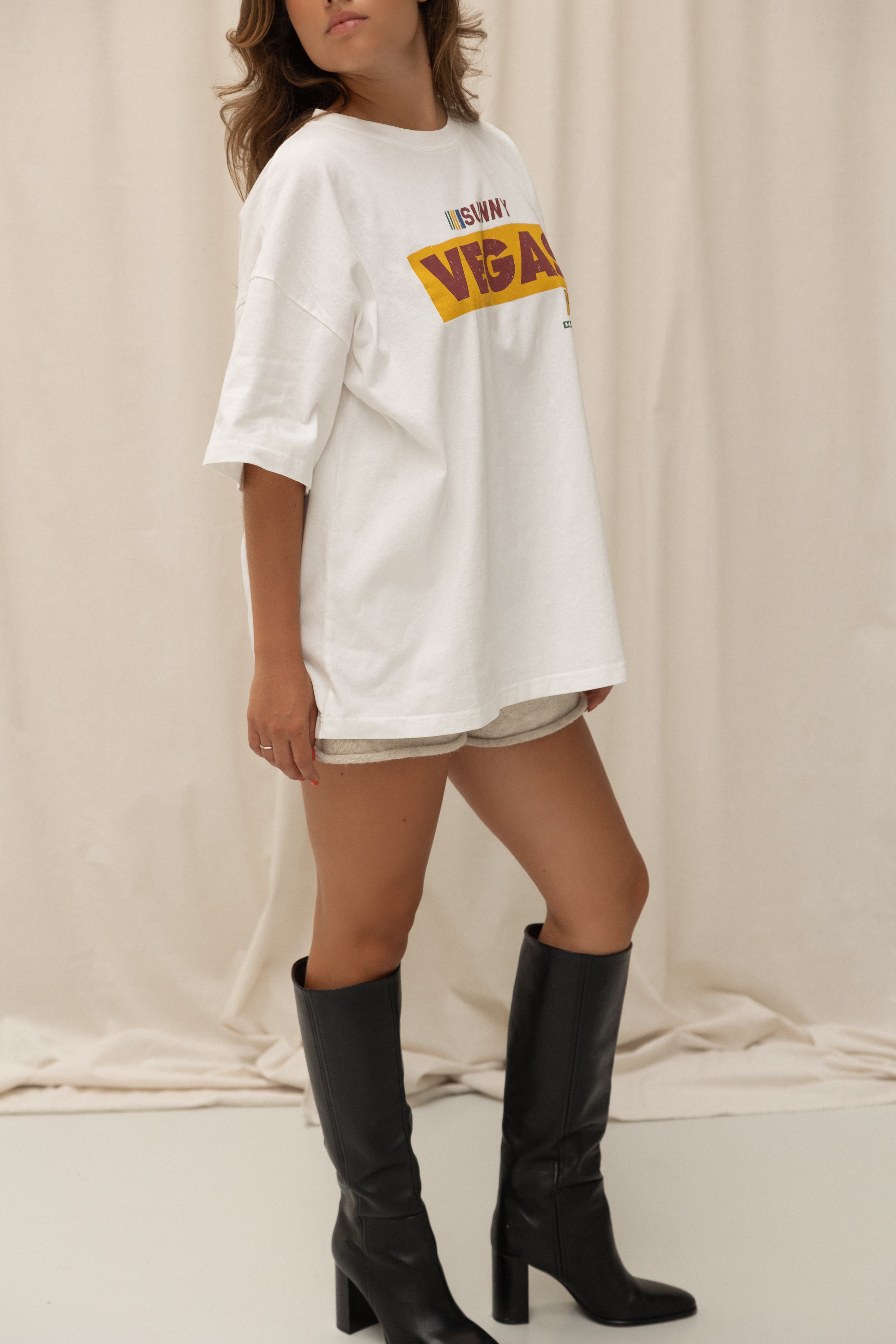 OVERSIZED VEGAS TEE WHITE