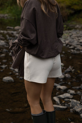 SWEATPANTS SHORTS CREAM