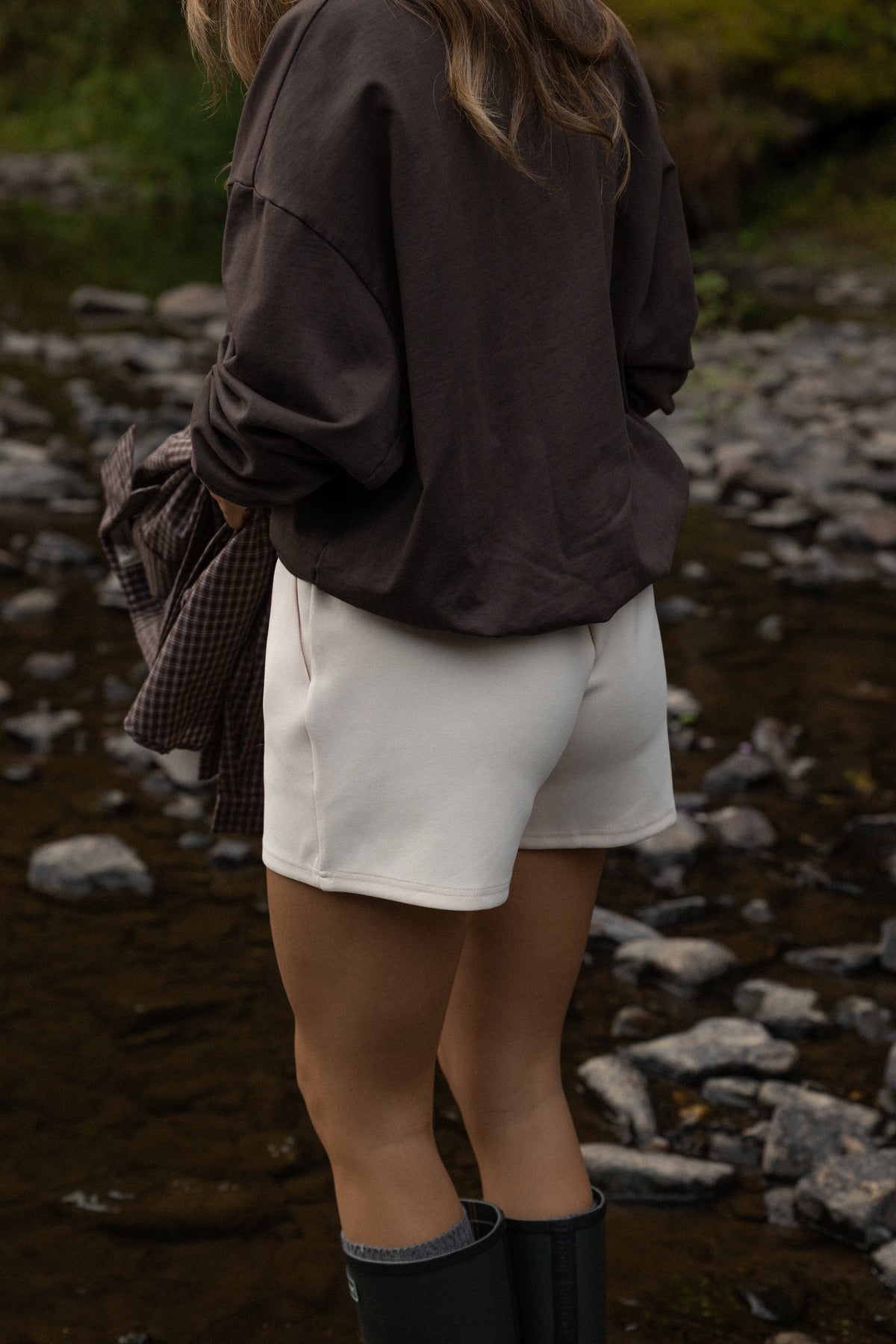 SWEATPANTS SHORTS CREAM