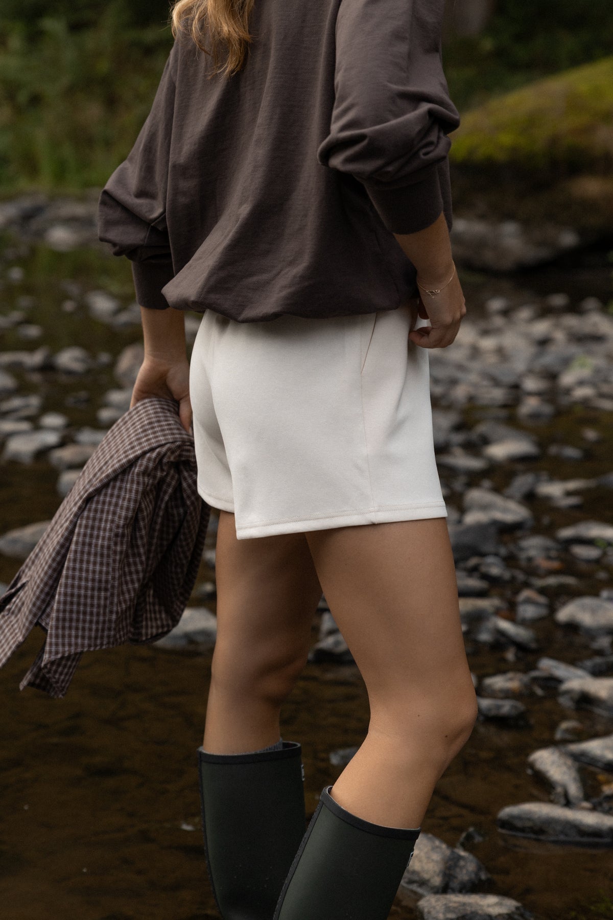 SWEATPANTS SHORTS CREAM