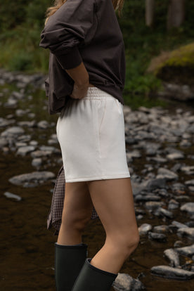 SWEATPANTS SHORTS CREAM