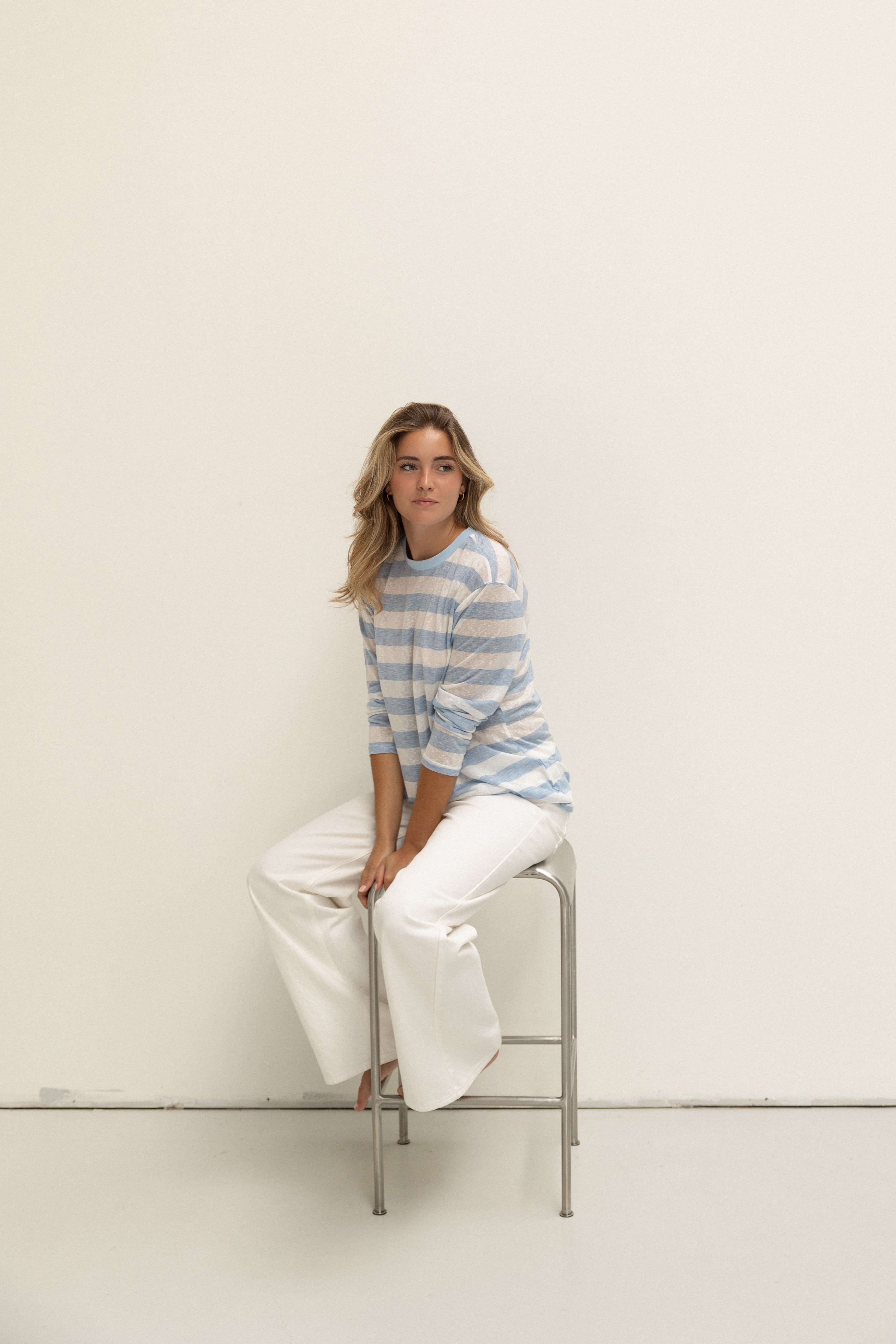 STRIPED GRACE TEE BLUE