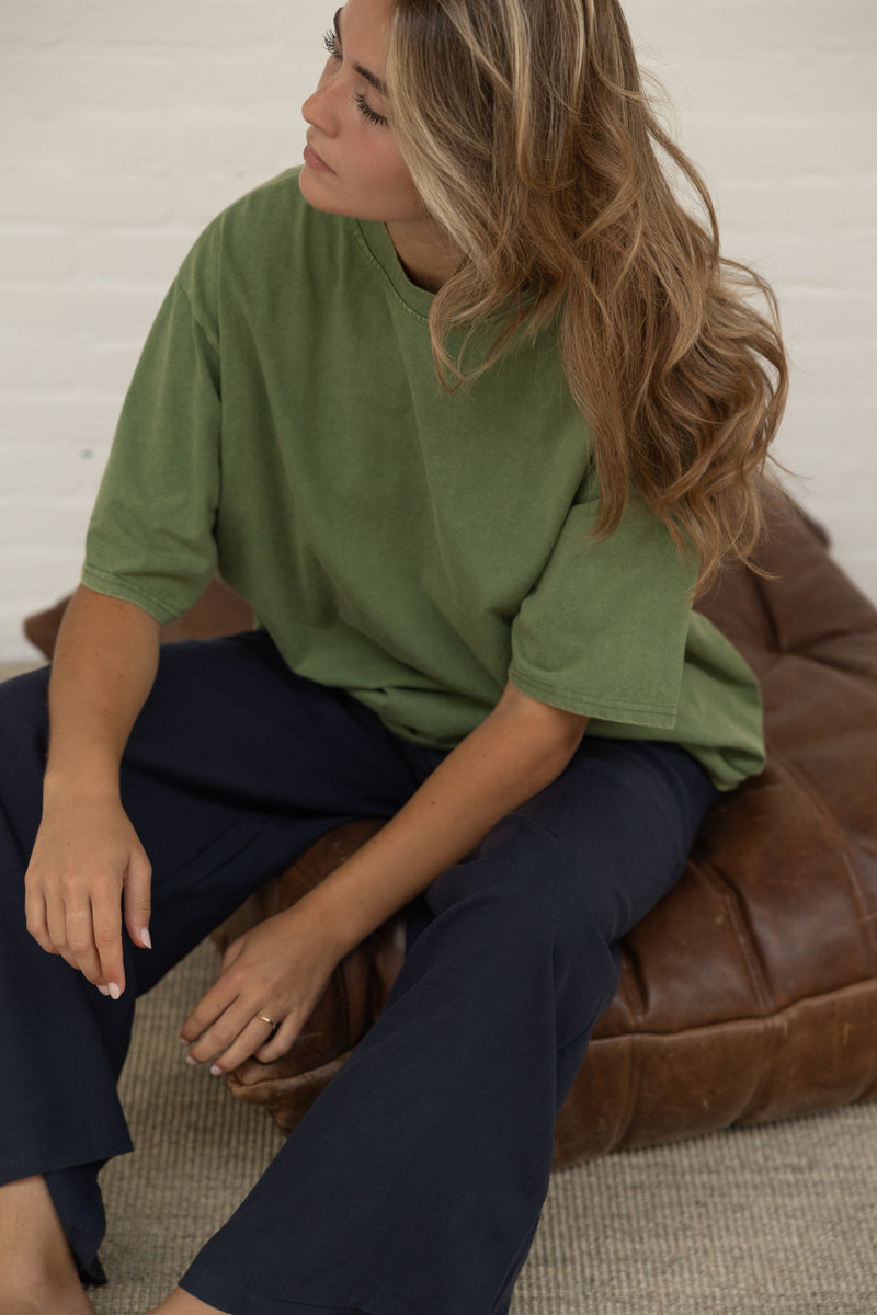 OVERSIZED MABEL TEE GREEN