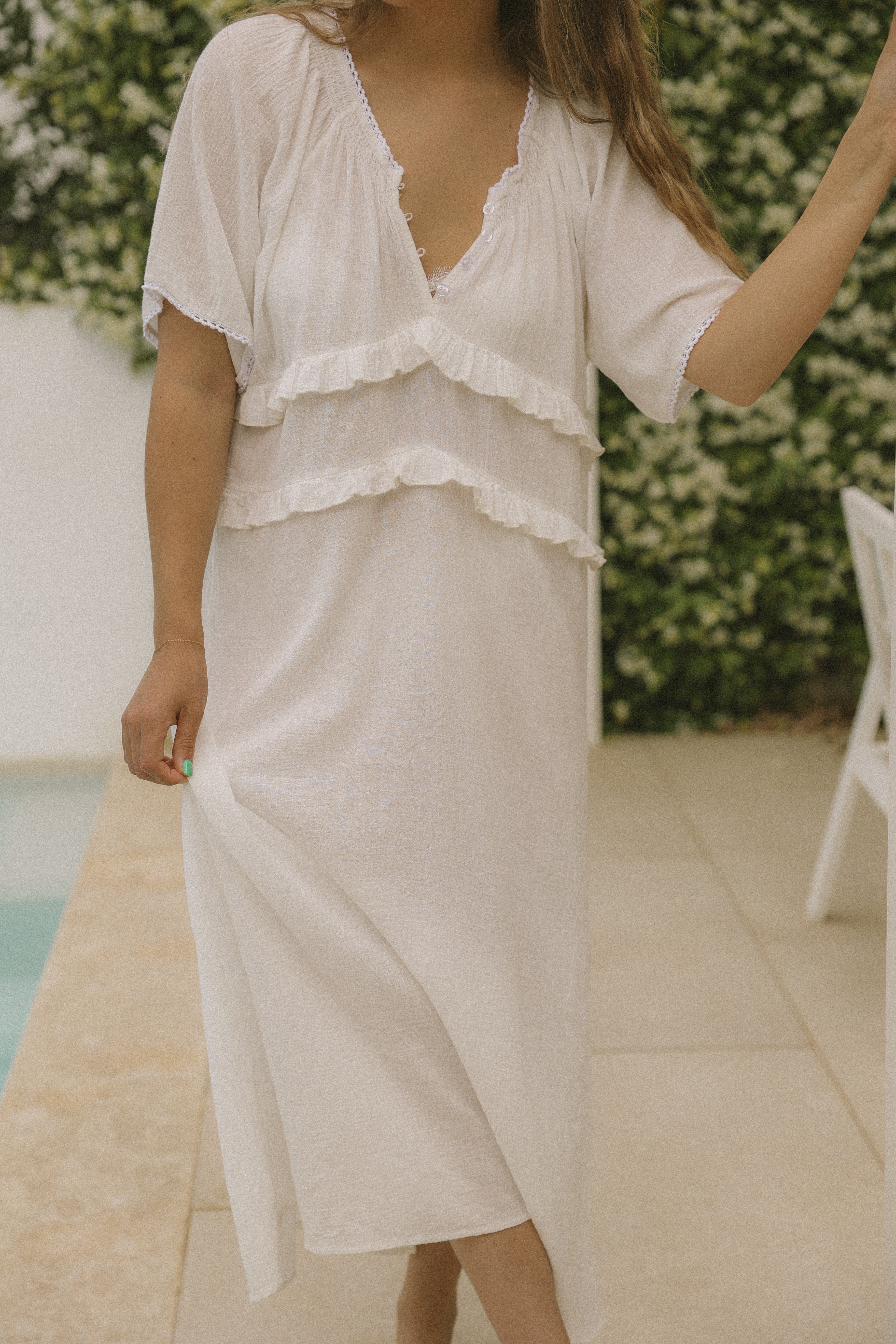 MAXI BEACH DRESS WHITE