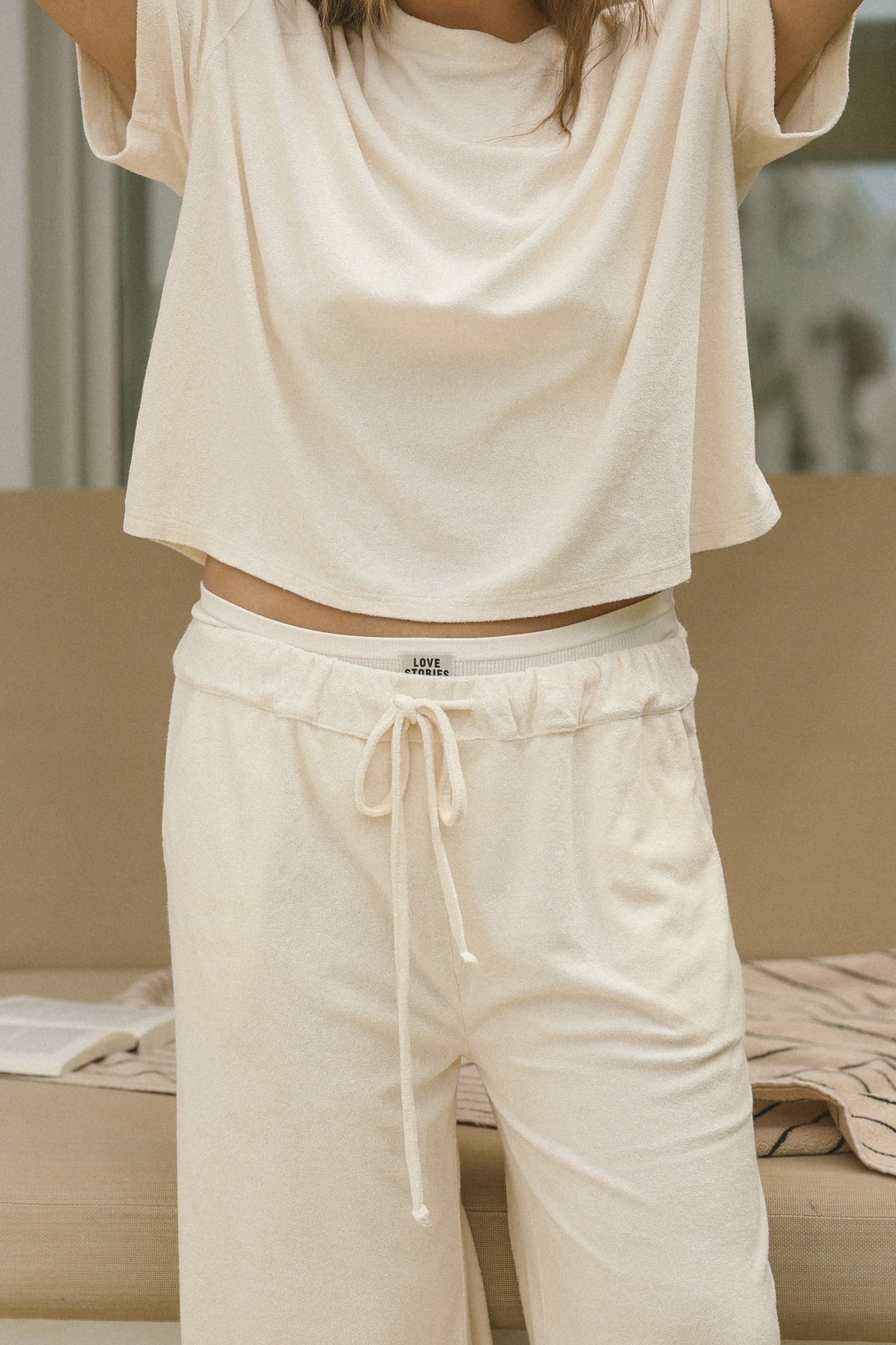 TERRY CLOTH TEE ECRU