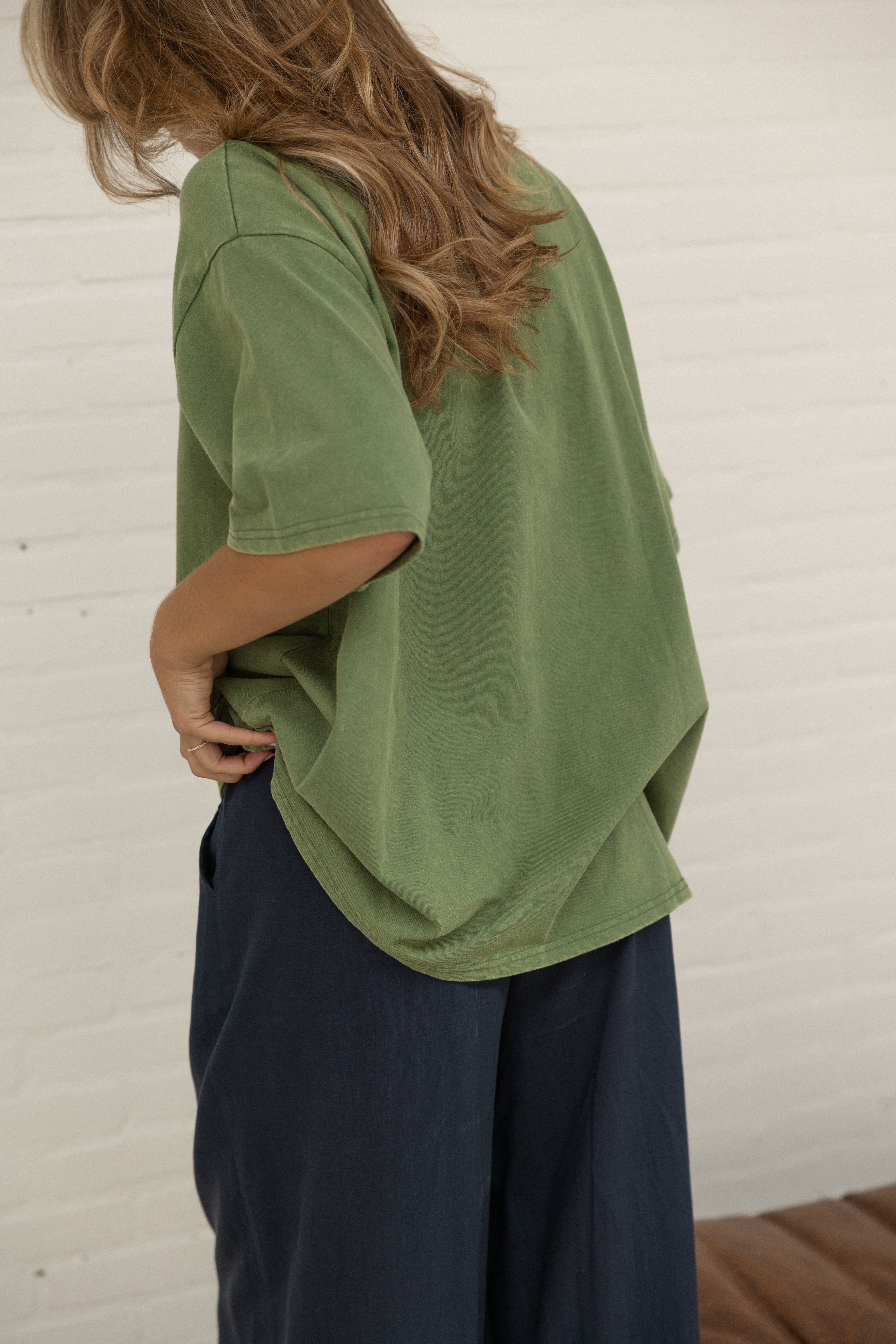OVERSIZED MABEL TEE GREEN