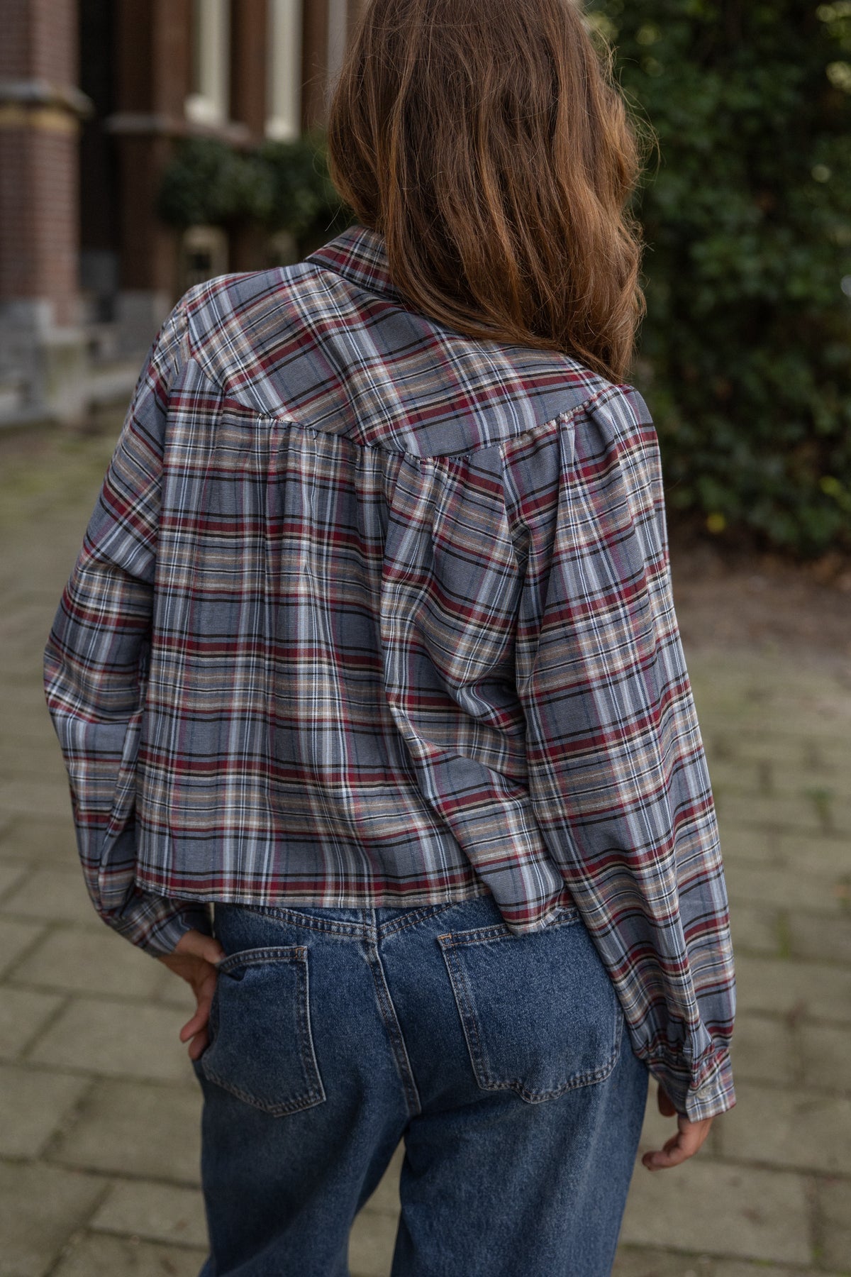 CHECKED MEAVE BLOUSE JEANS