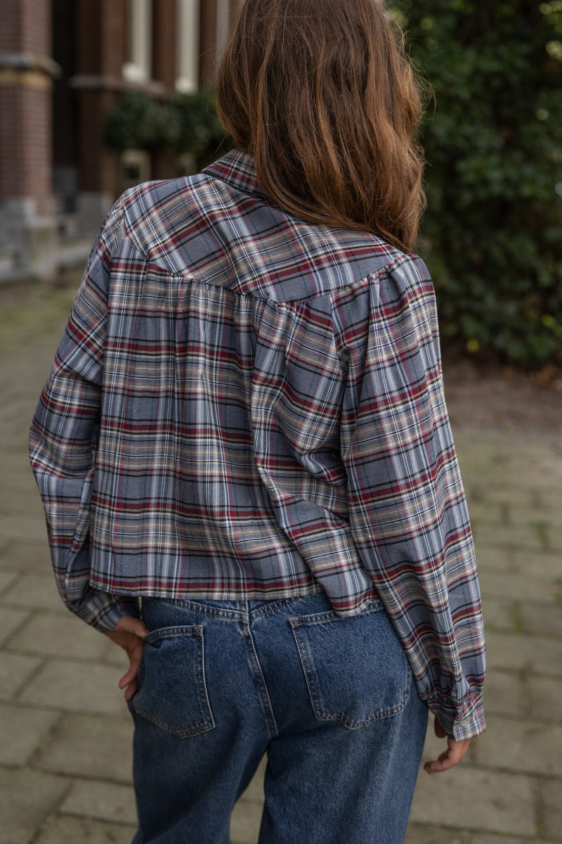 CHECKED MEAVE BLOUSE JEANS
