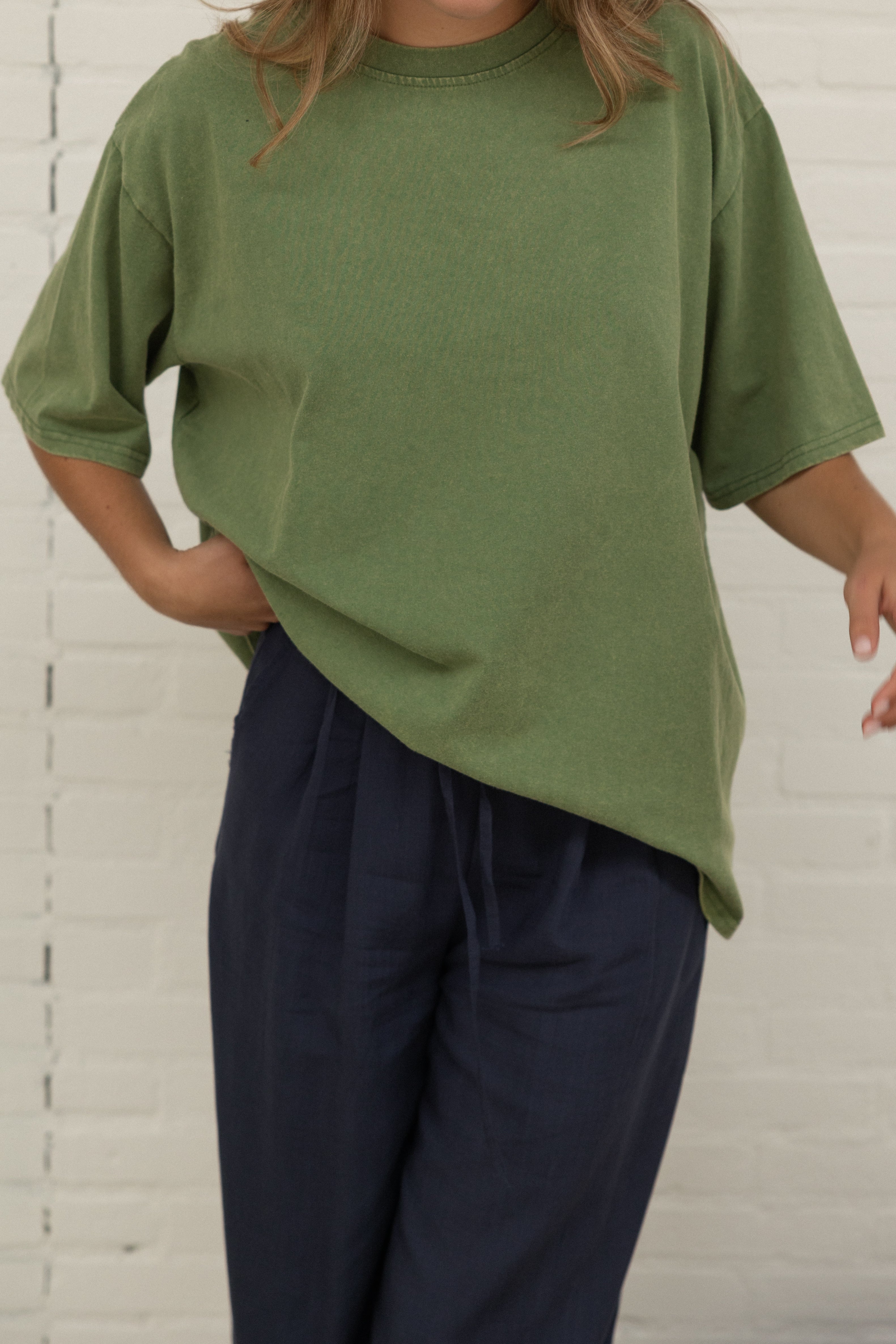 OVERSIZED MABEL TEE GREEN