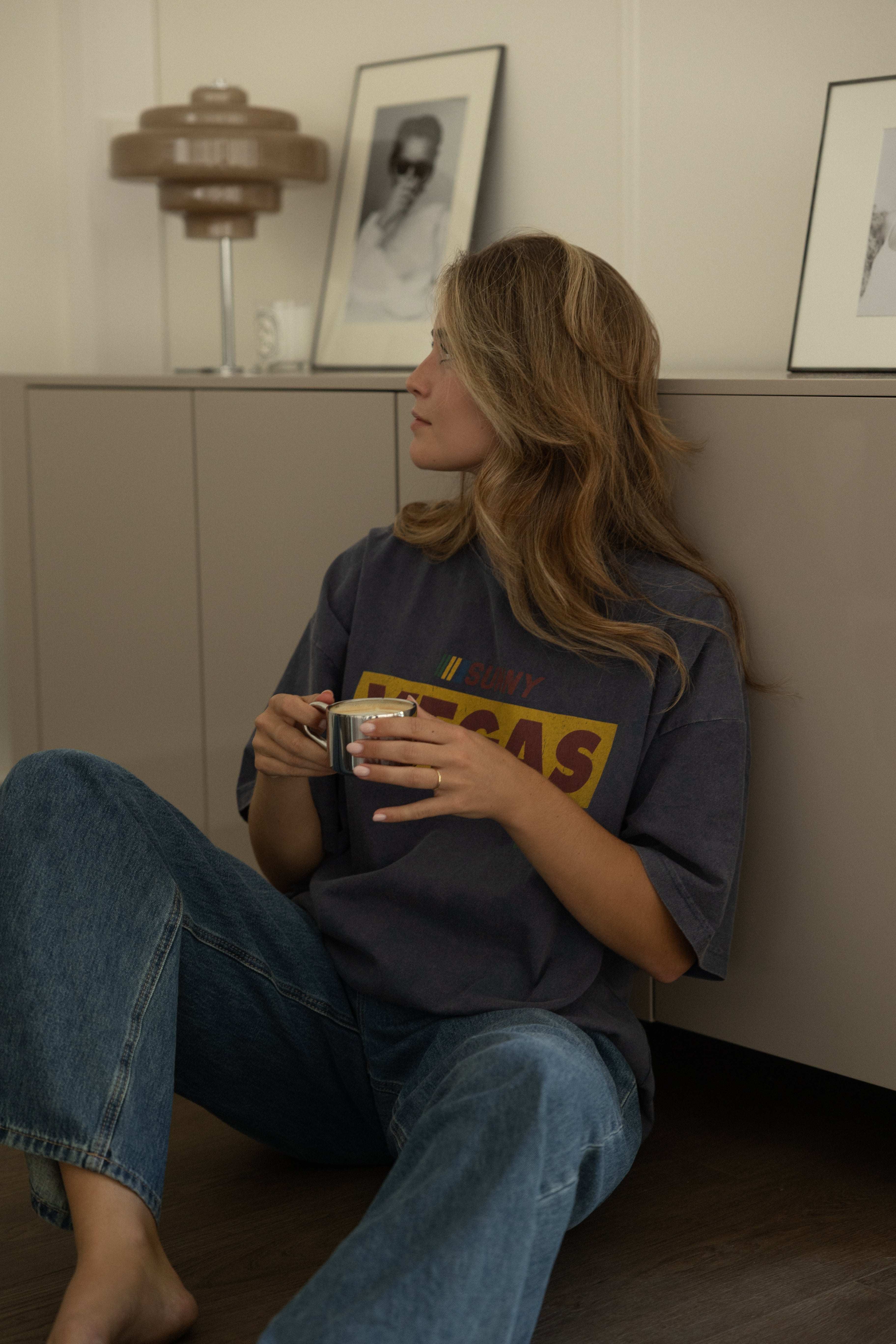 OVERSIZED VEGAS TEE NAVY