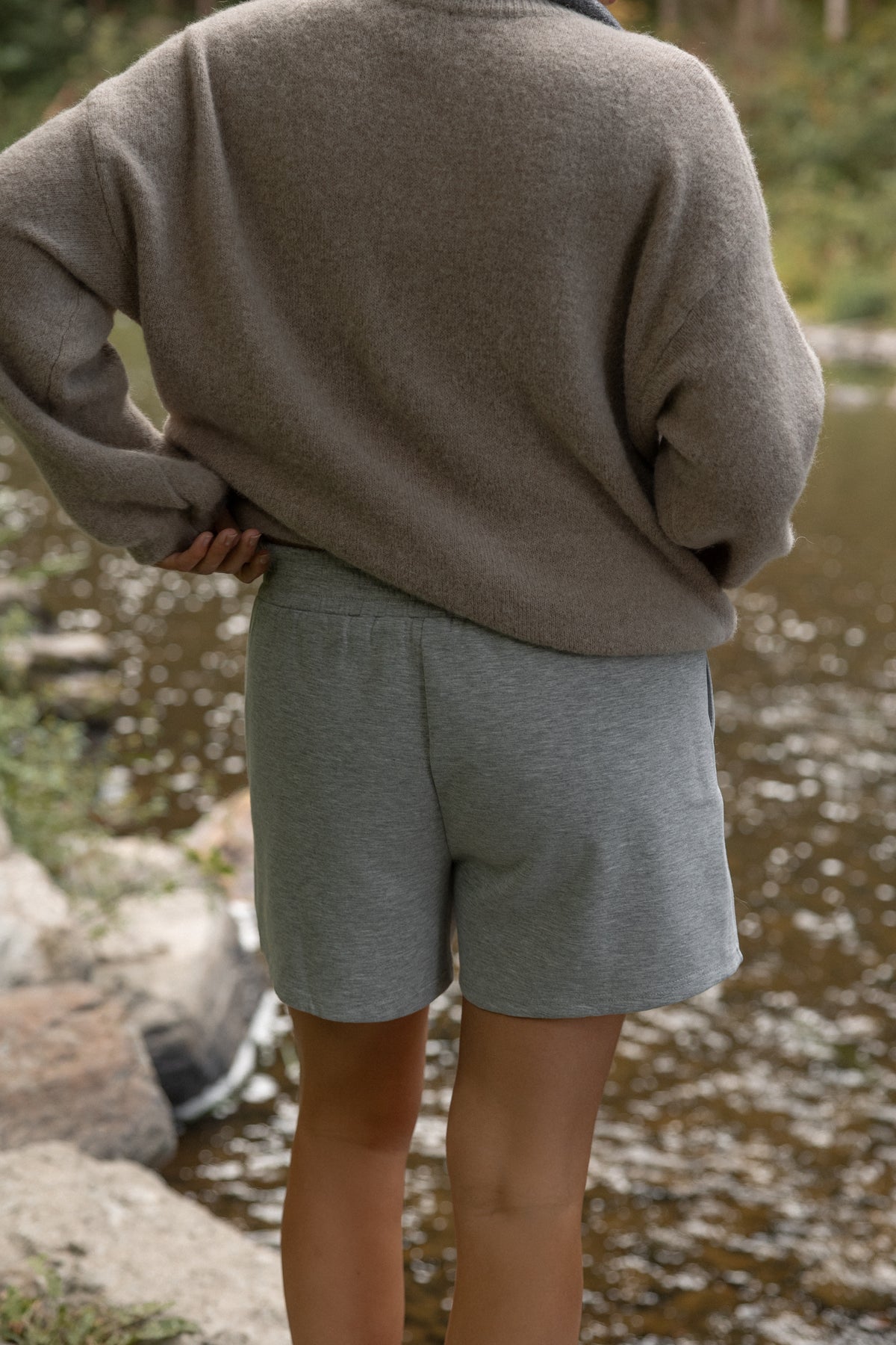 SWEATPANTS SHORTS GREY