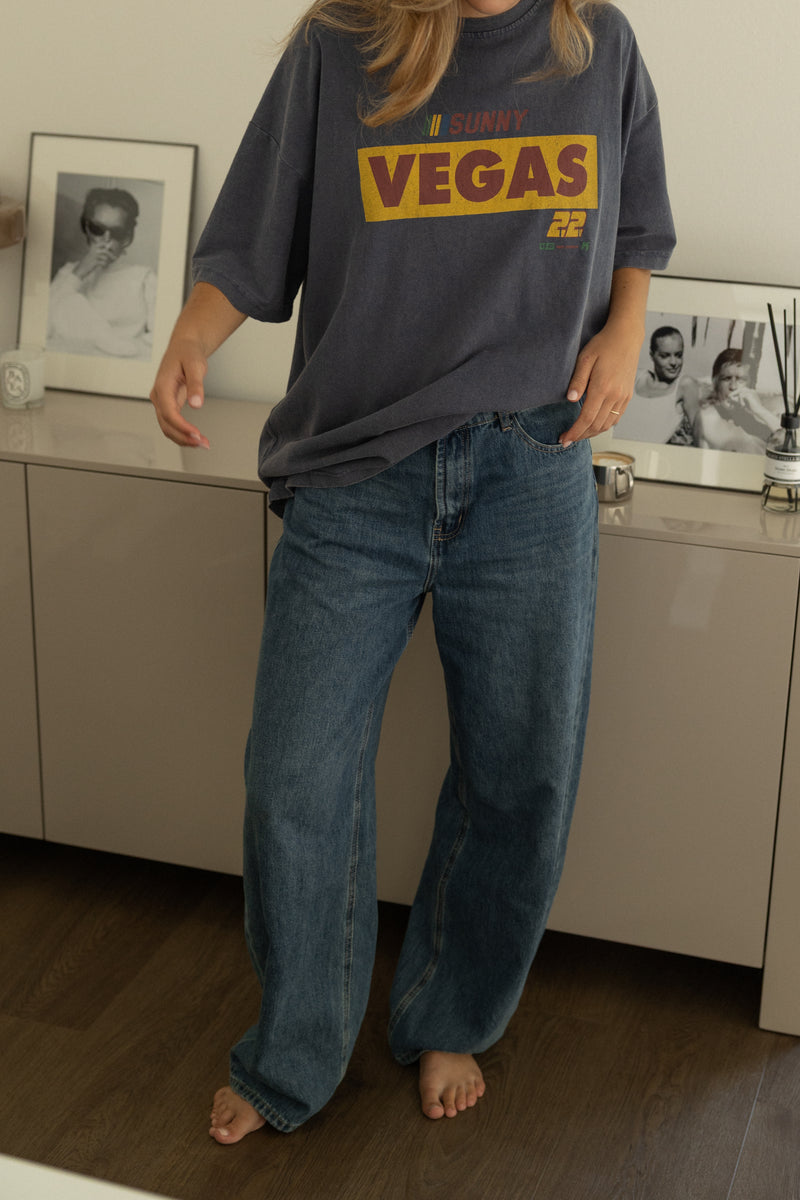 OVERSIZED VEGAS TEE NAVY