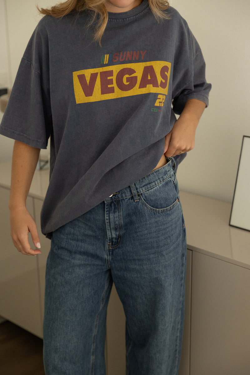 OVERSIZED VEGAS TEE NAVY