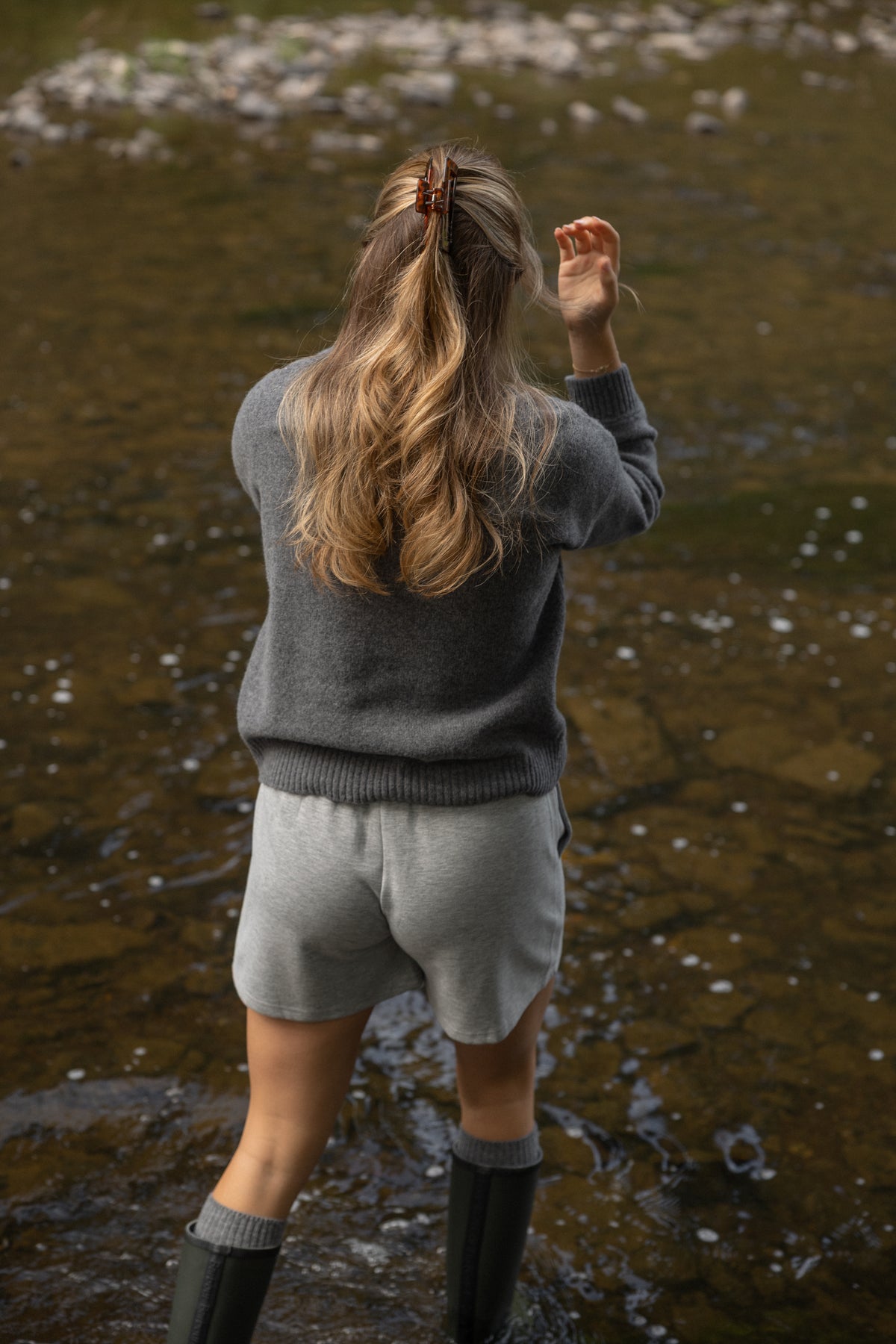 SWEATPANTS SHORTS GREY