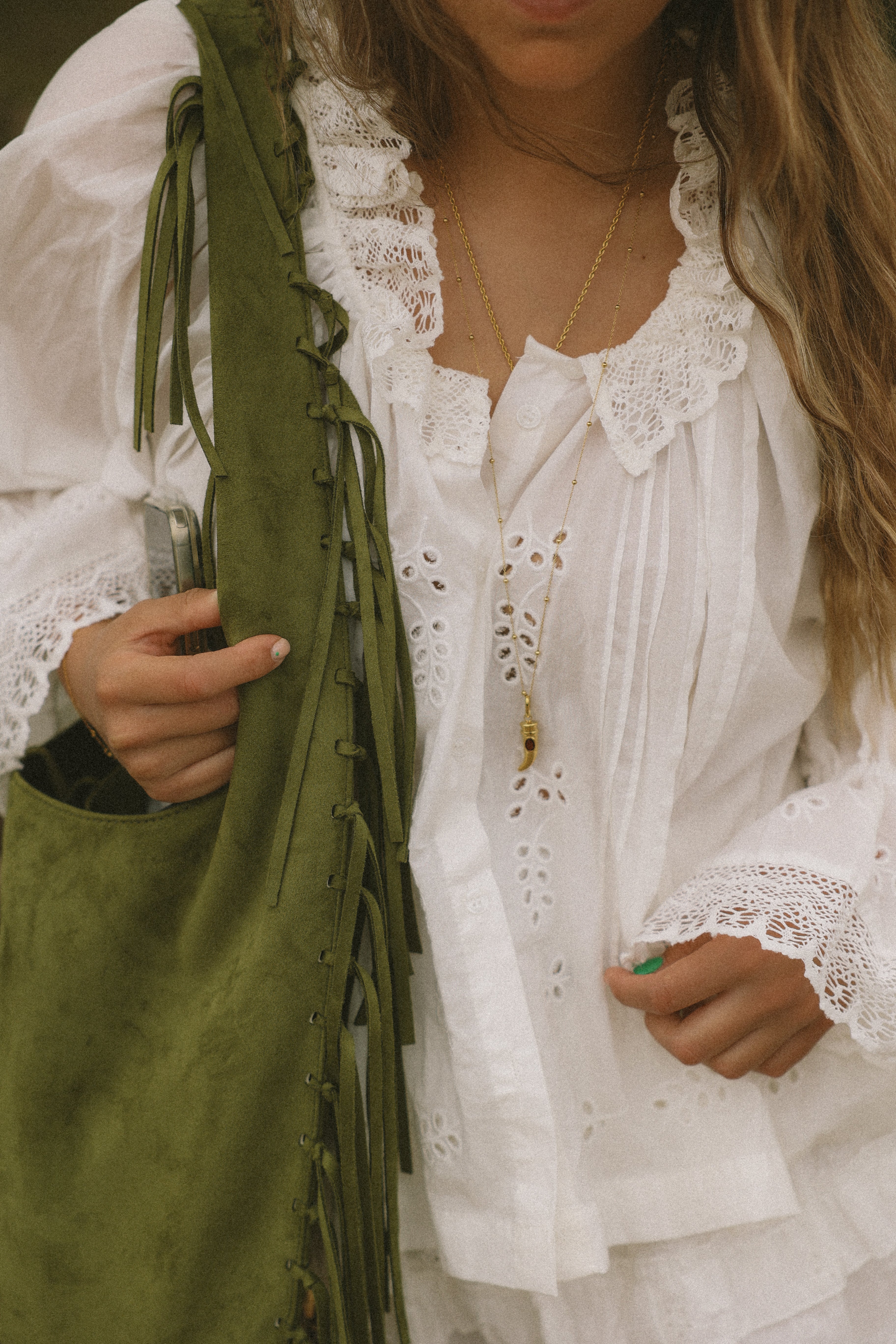 BRODERIE SAAR TOP WHITE
