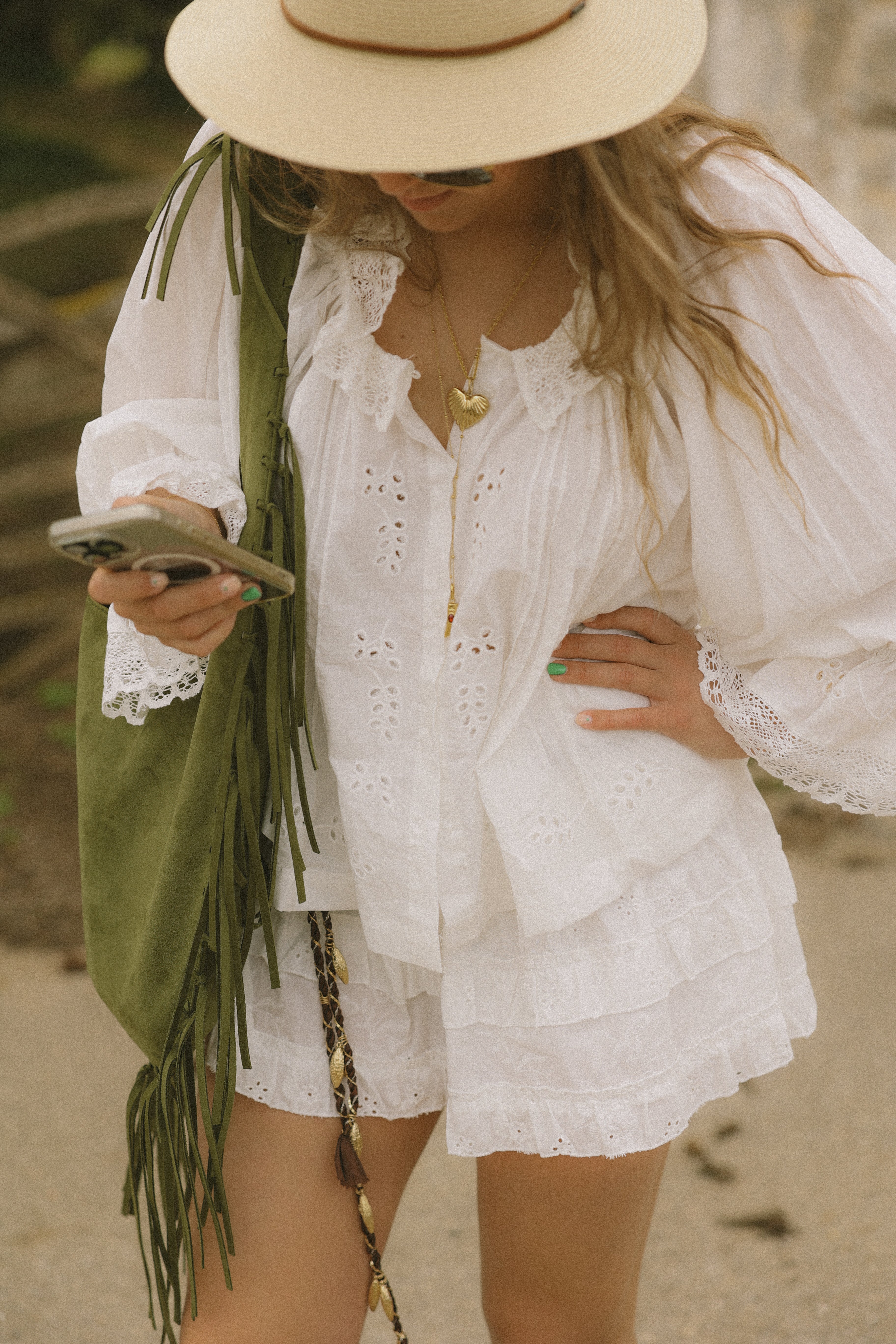 BRODERIE SAAR TOP WHITE