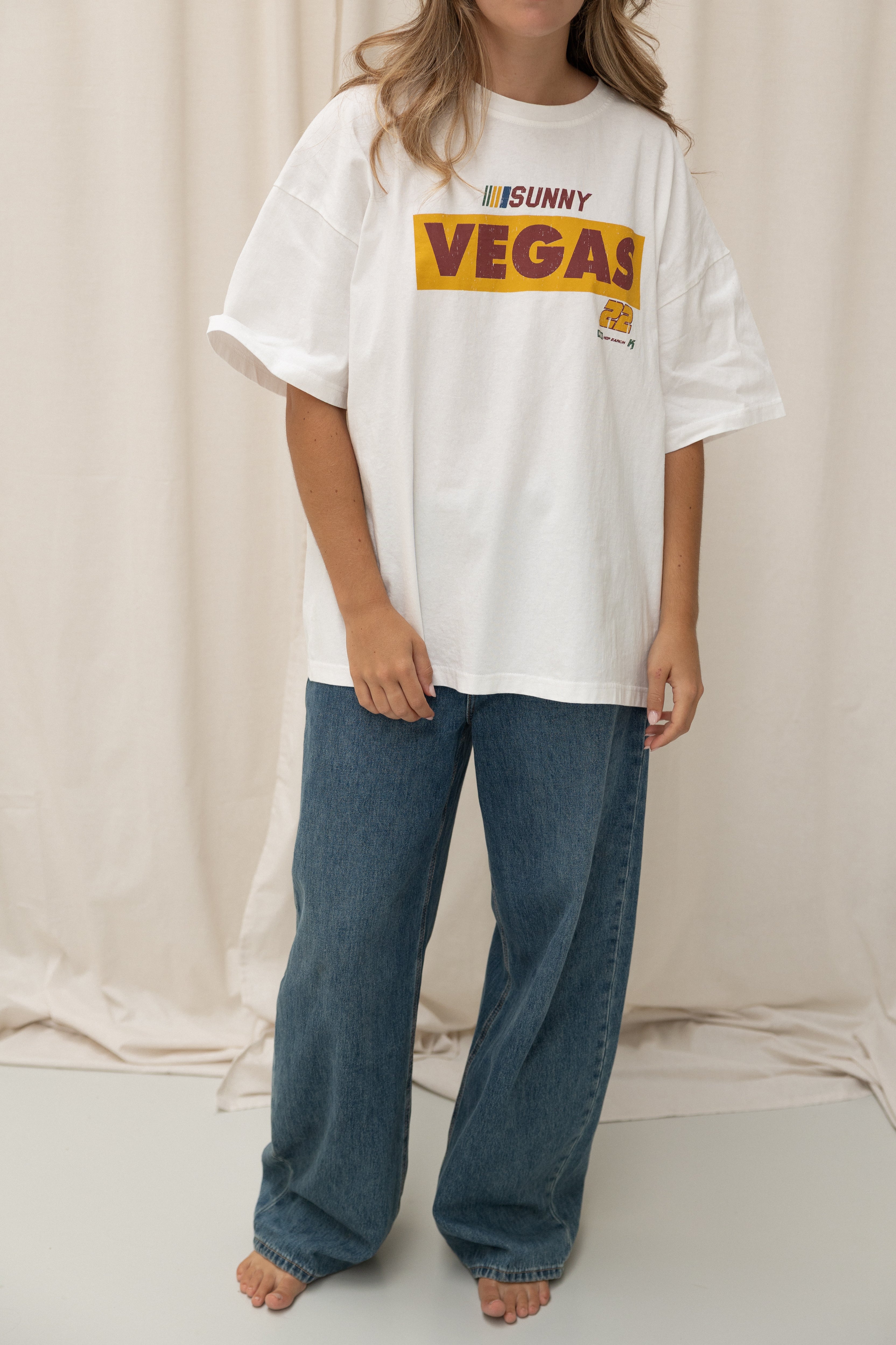 OVERSIZED VEGAS TEE WHITE