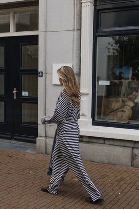 STRIPED LOUNGE PANTS NAVY