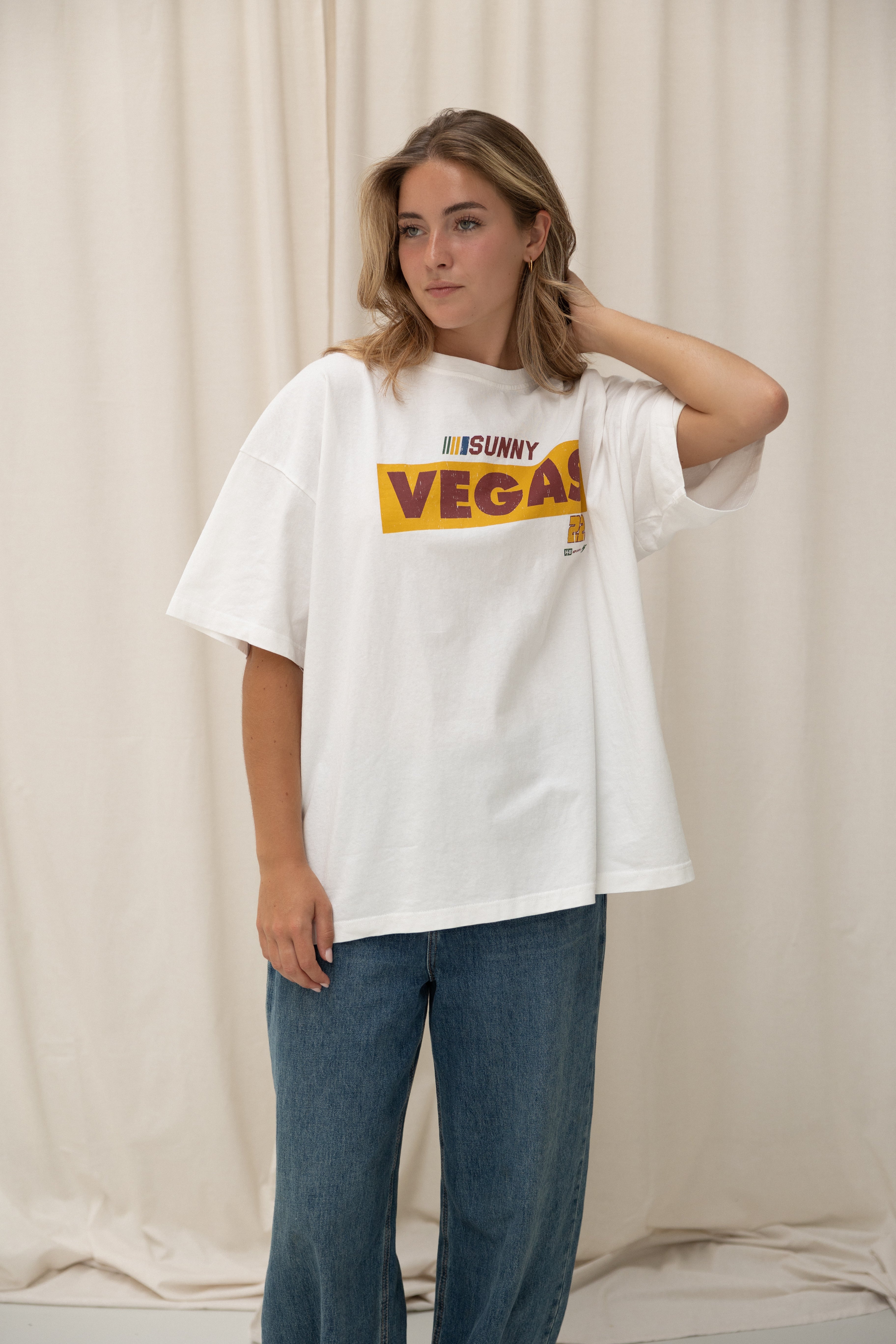 OVERSIZED VEGAS TEE WHITE