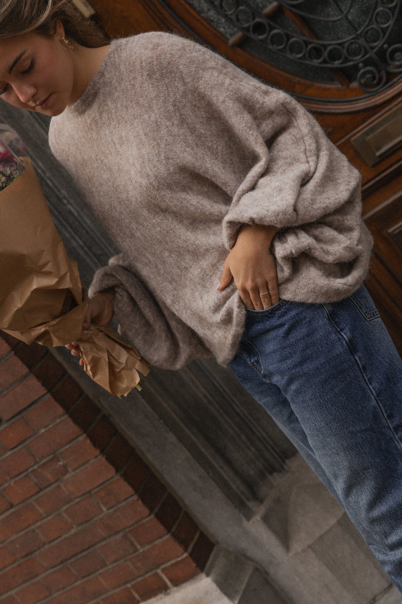 BALLOON KNIT TAUPE