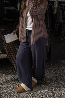 SOFT CASUAL PANTS NAVY