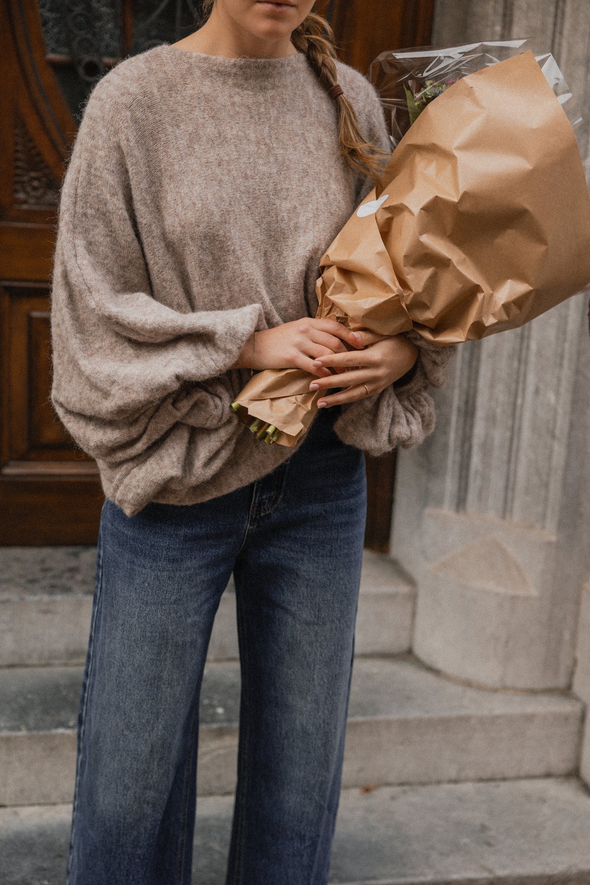 BALLOON KNIT TAUPE