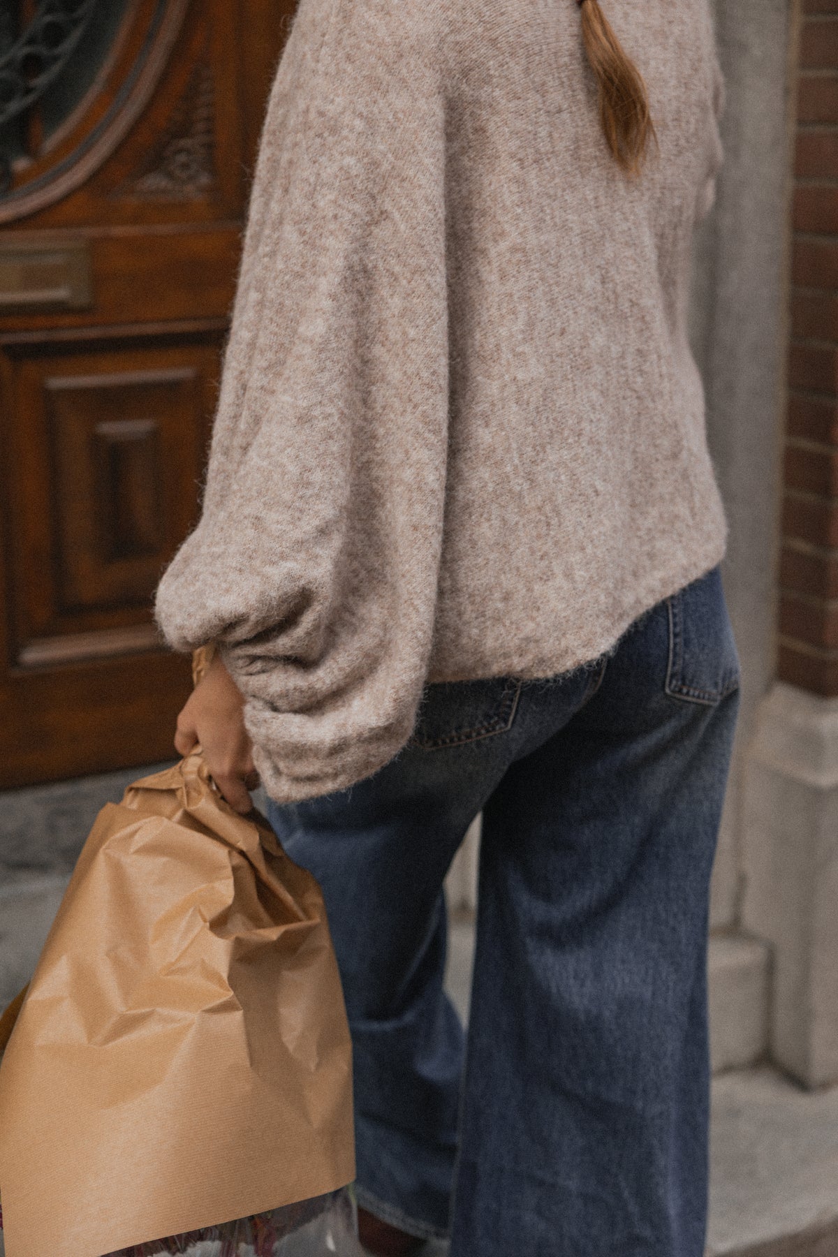 BALLOON KNIT TAUPE