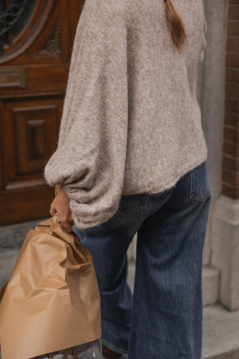 BALLOON KNIT TAUPE