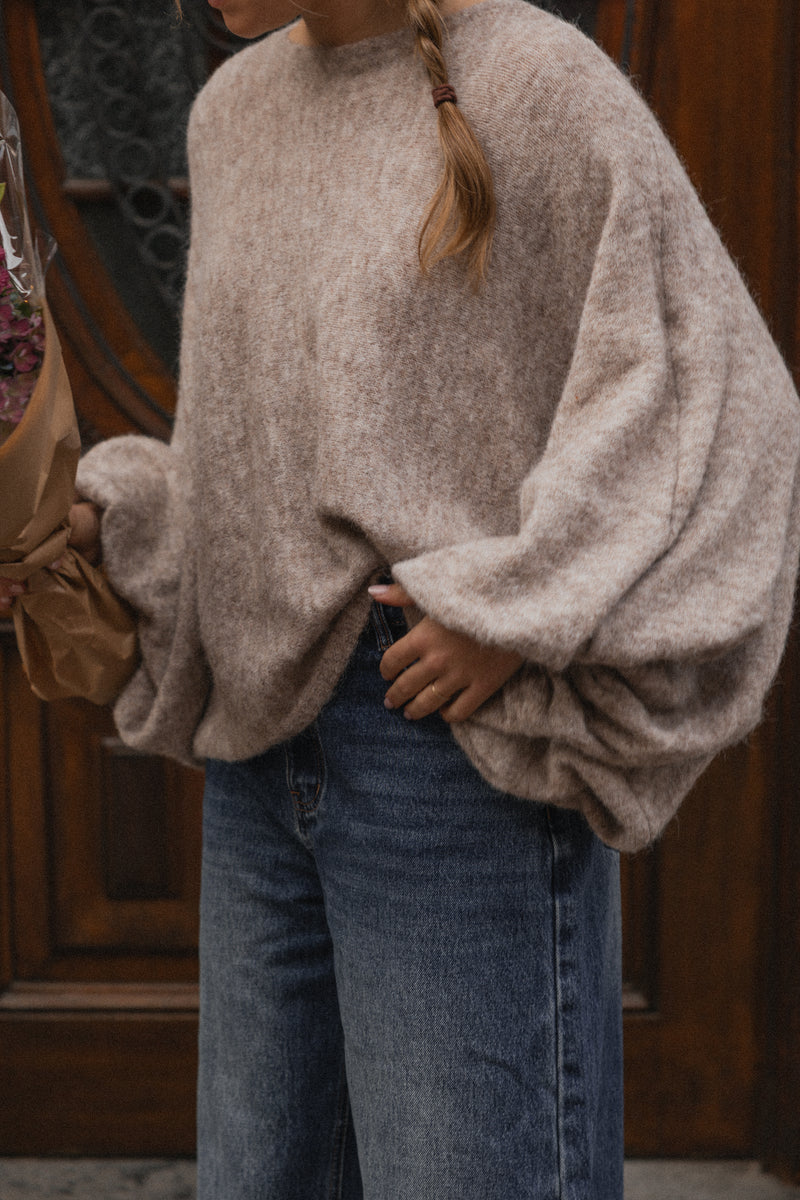 BALLOON KNIT TAUPE