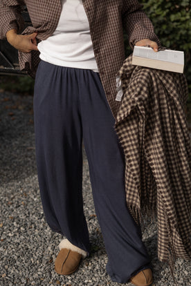 SOFT CASUAL PANTS NAVY