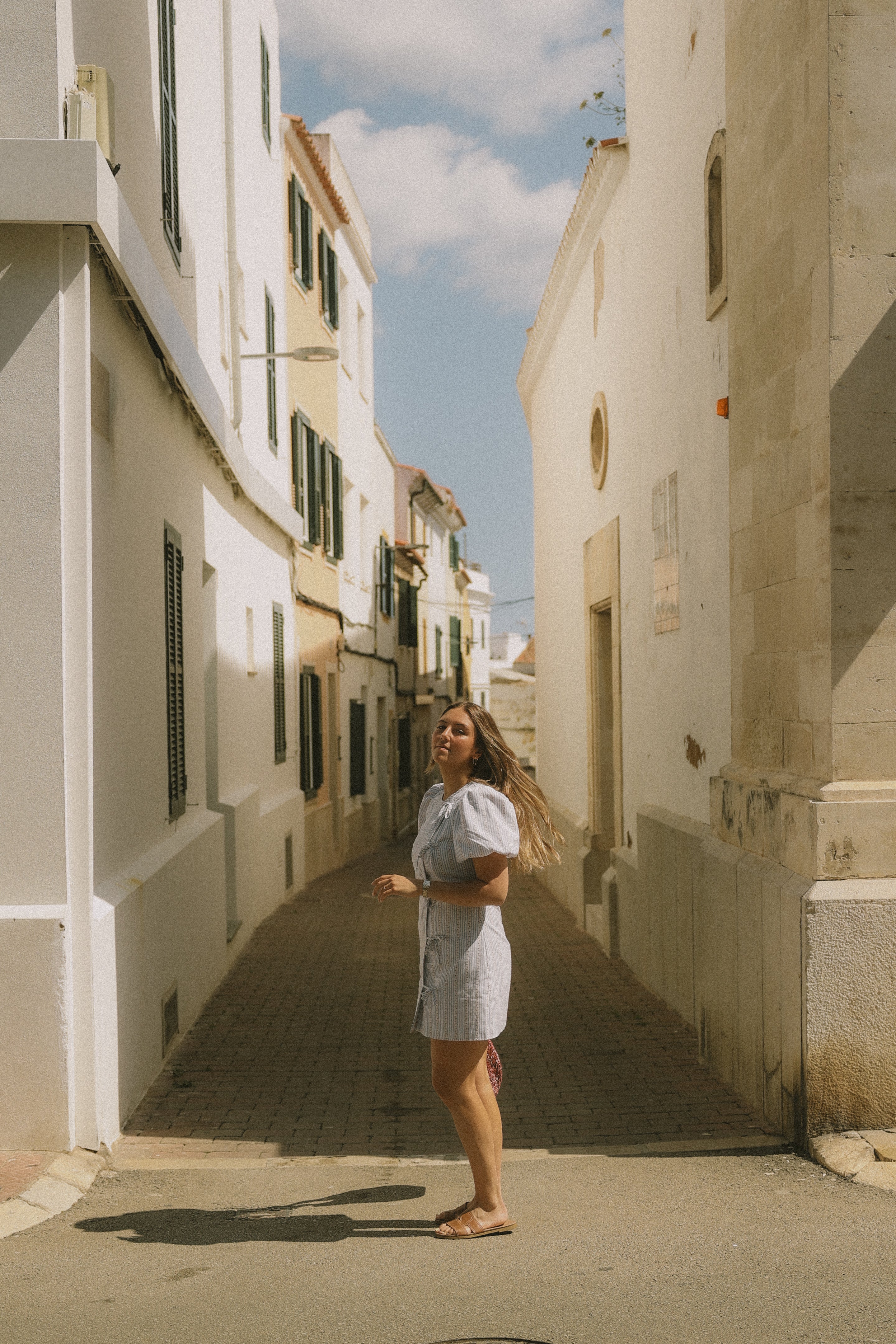 JULIA DRESS BLUE STRIPED
