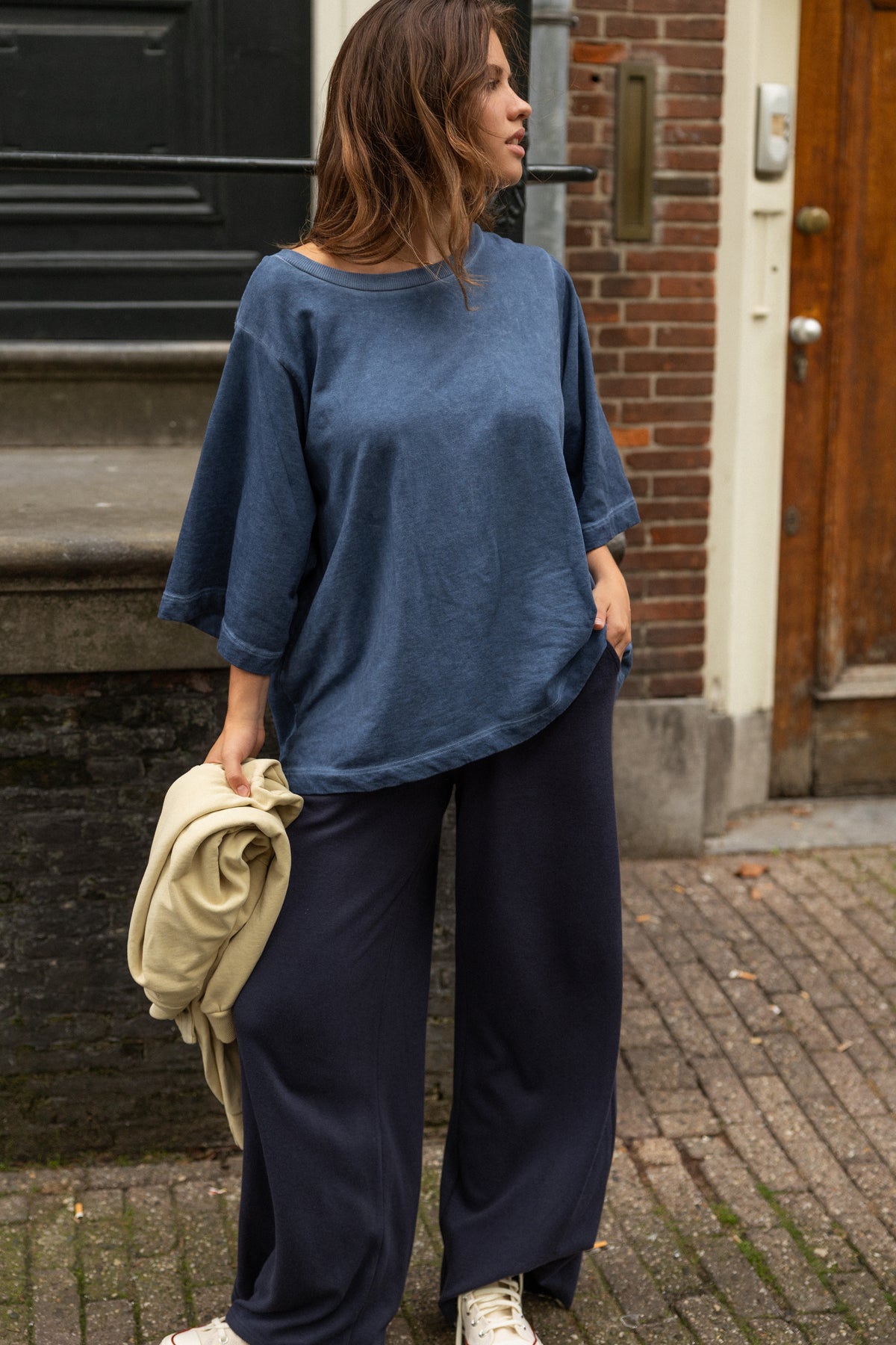 OVERSIZED TEE VINTAGE WASHED BLUE