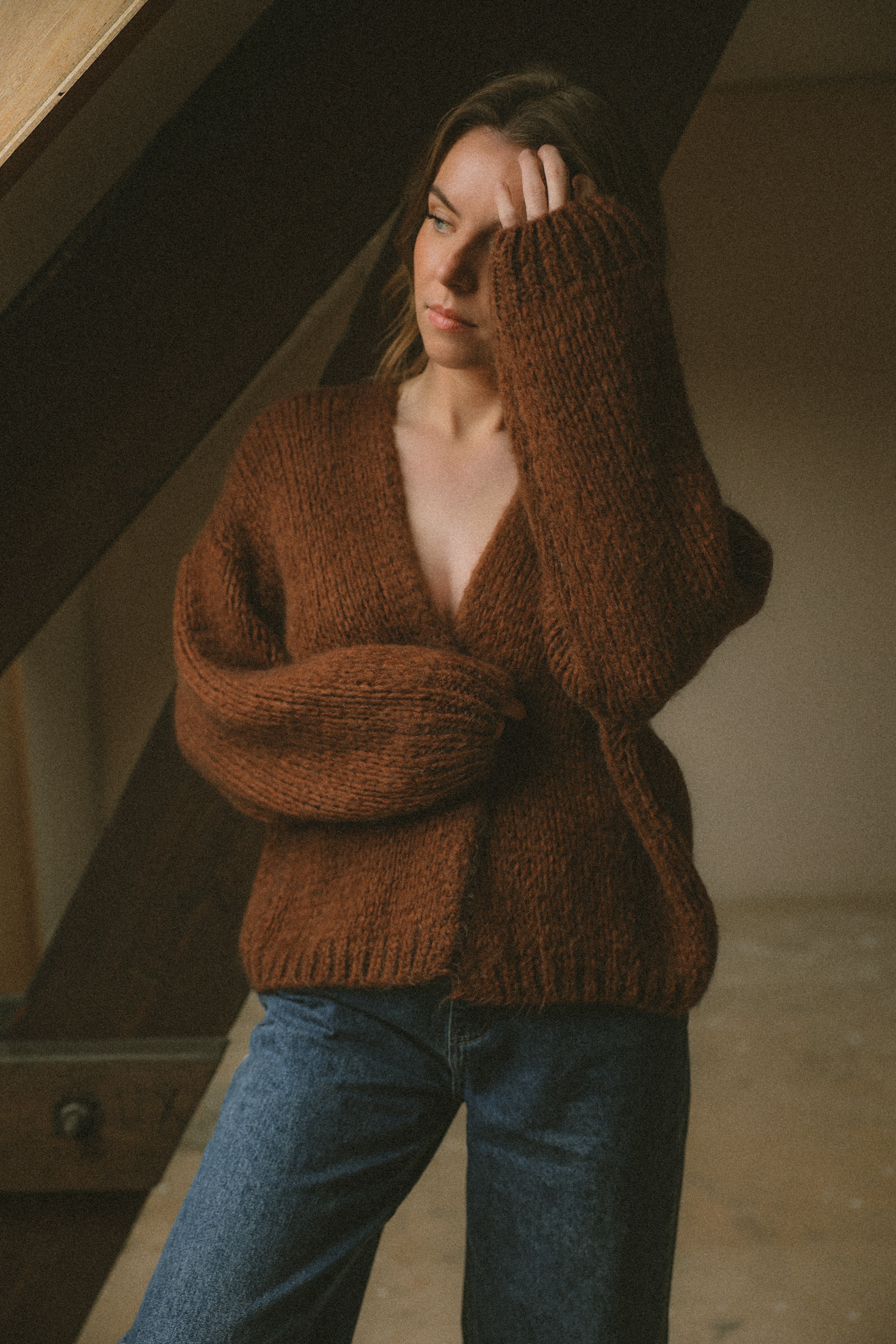 CARDIGAN KNIT BROWN