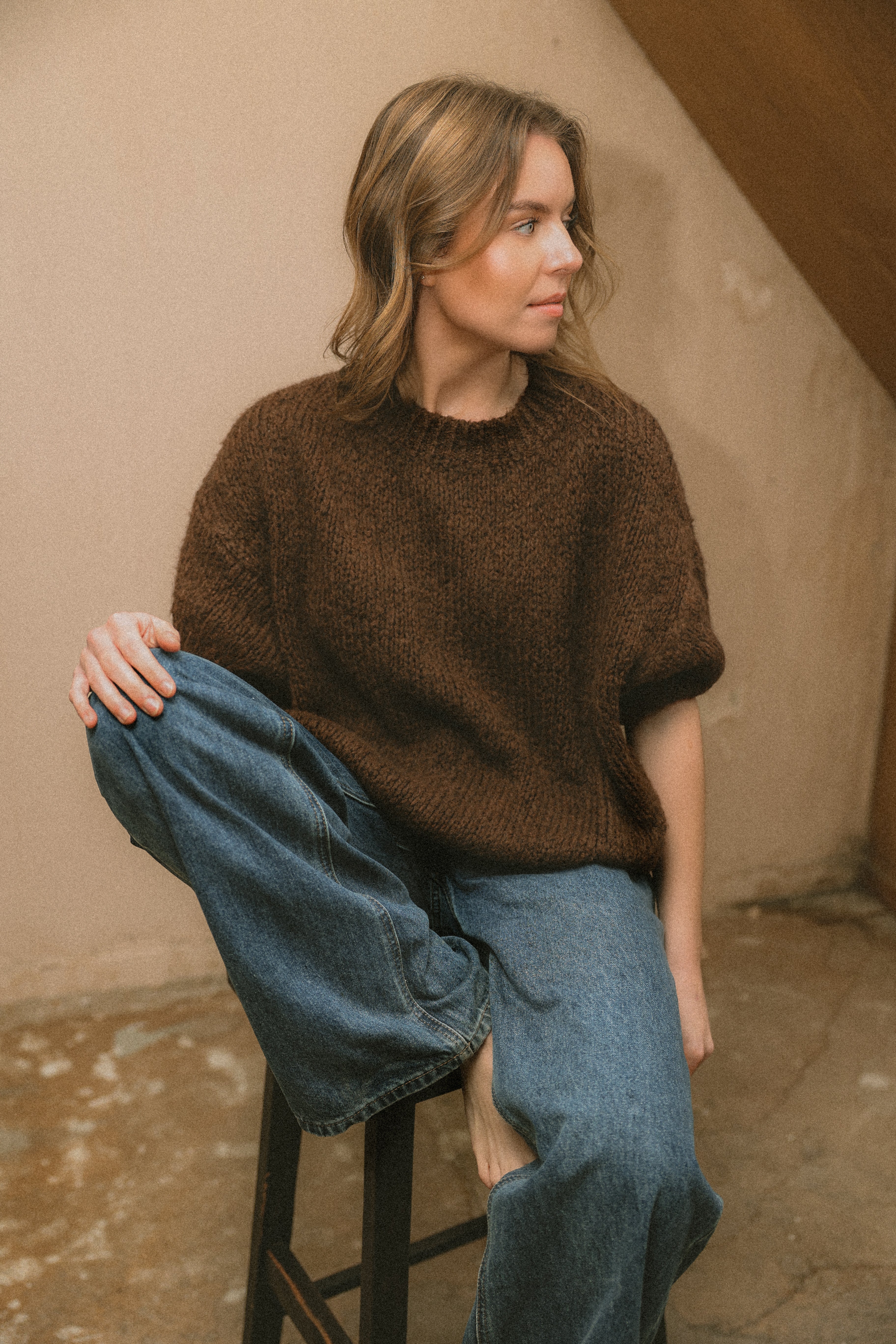 OVERSIZED SAAR KNIT CHOCO